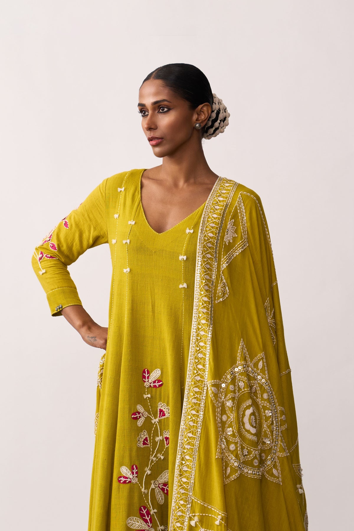 Rani Laxmi Yellow Dupatta