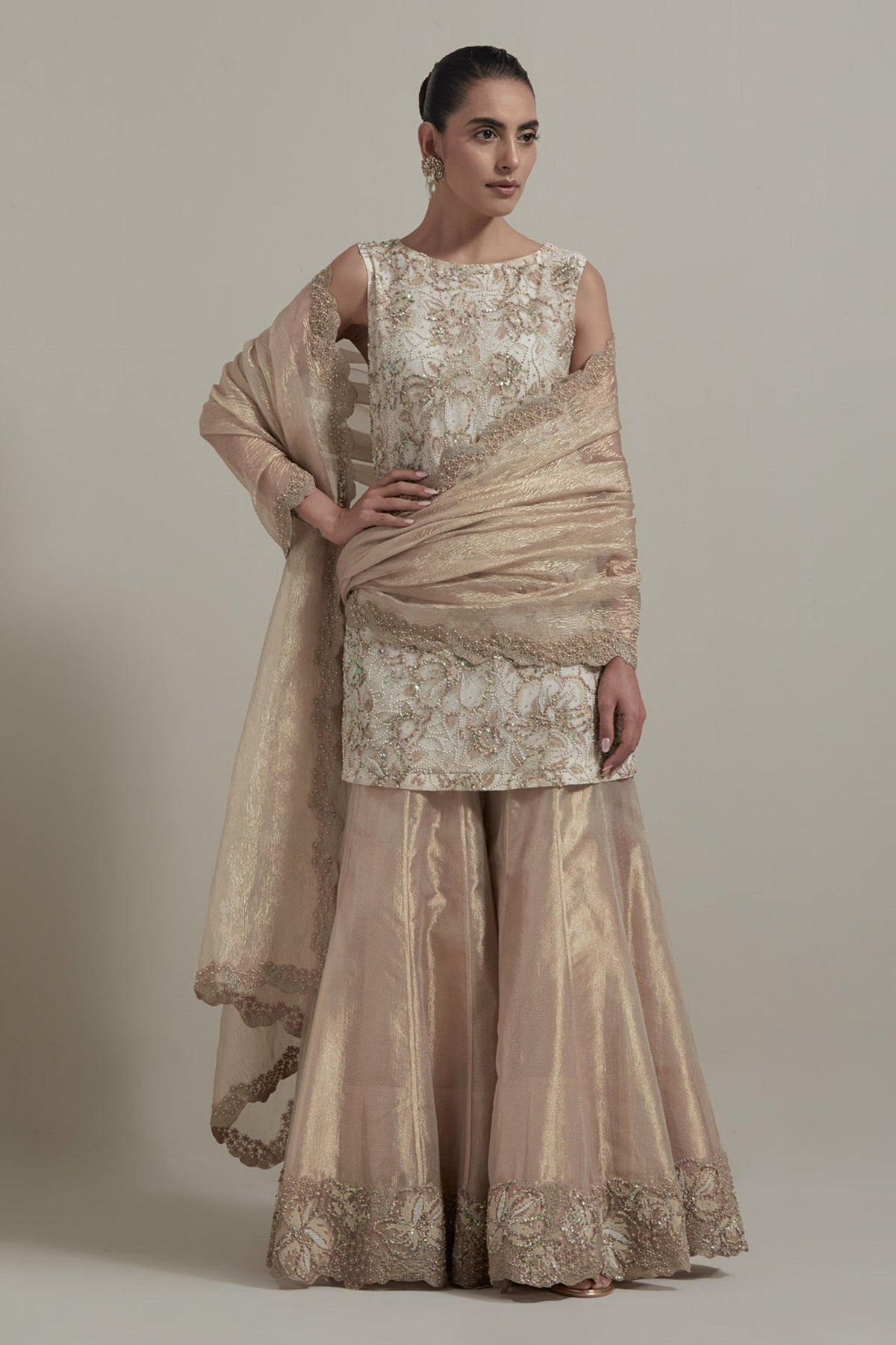 Embroidered Sharara Set