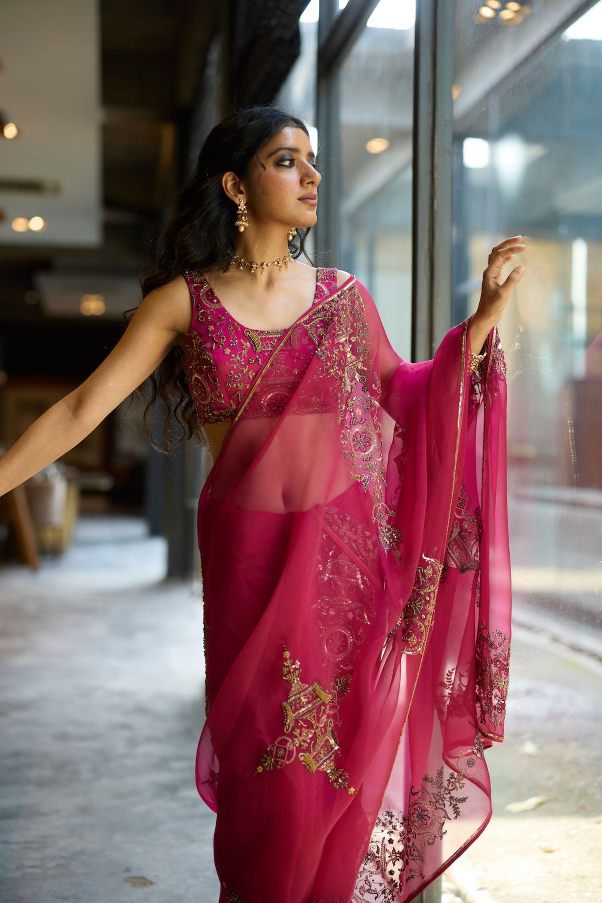 Pink Anugraha Saree