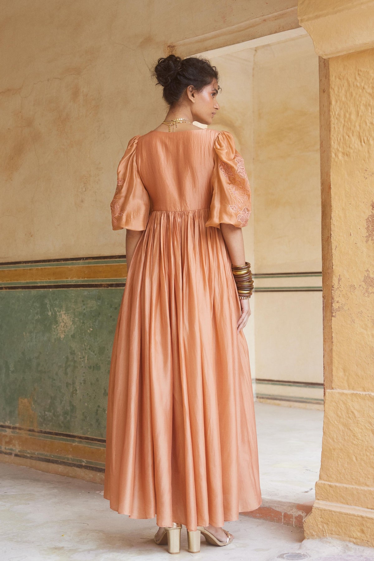 The Peachy Orange Maxi Dress