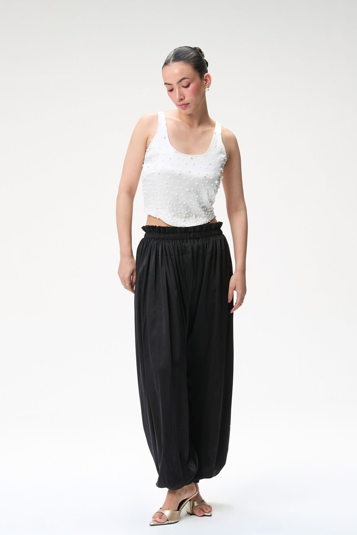 Ivory Embellished Corset Top