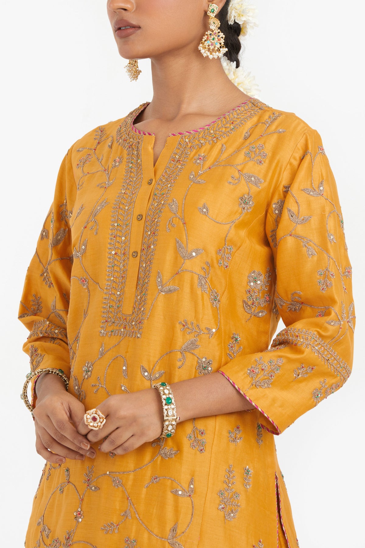 Deep Yellow Lehenga Set