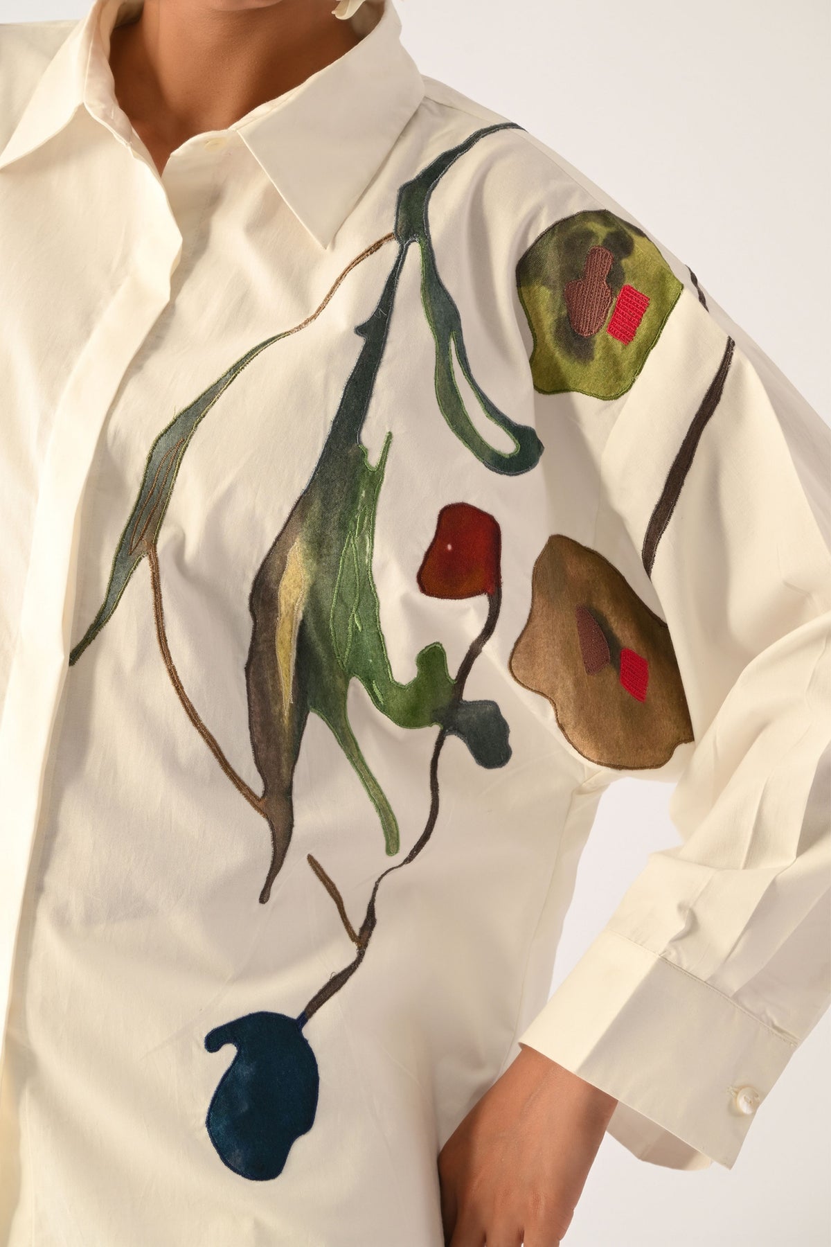 Botanica Ivory Applique Shirt Set