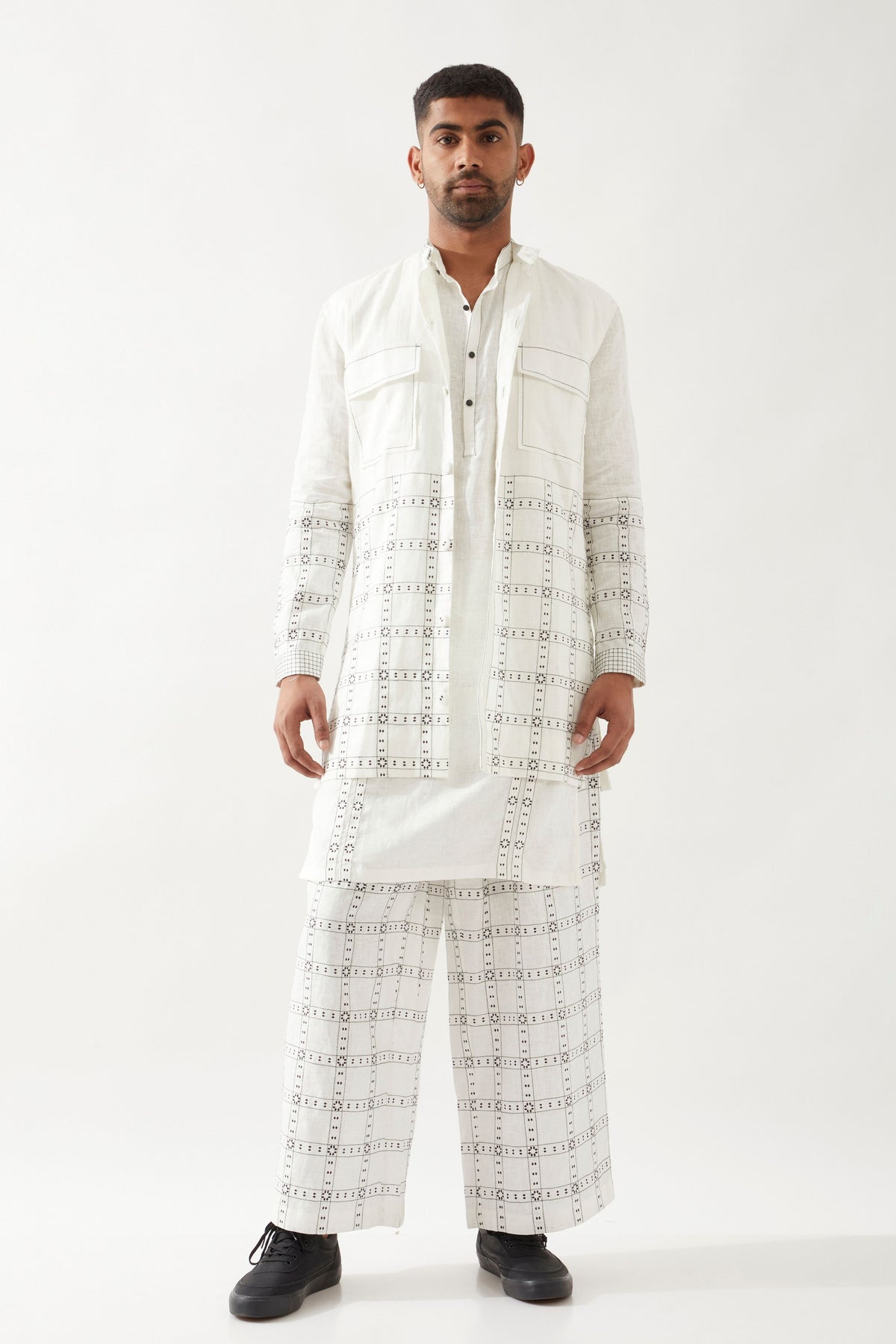 Zane Regal White Bandi Set