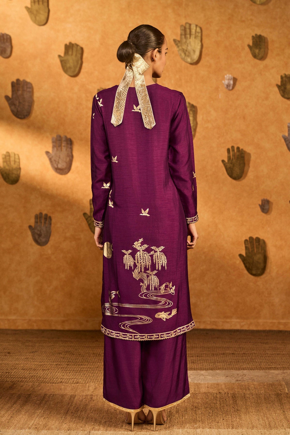 Berry Water Bloom Kurta Set