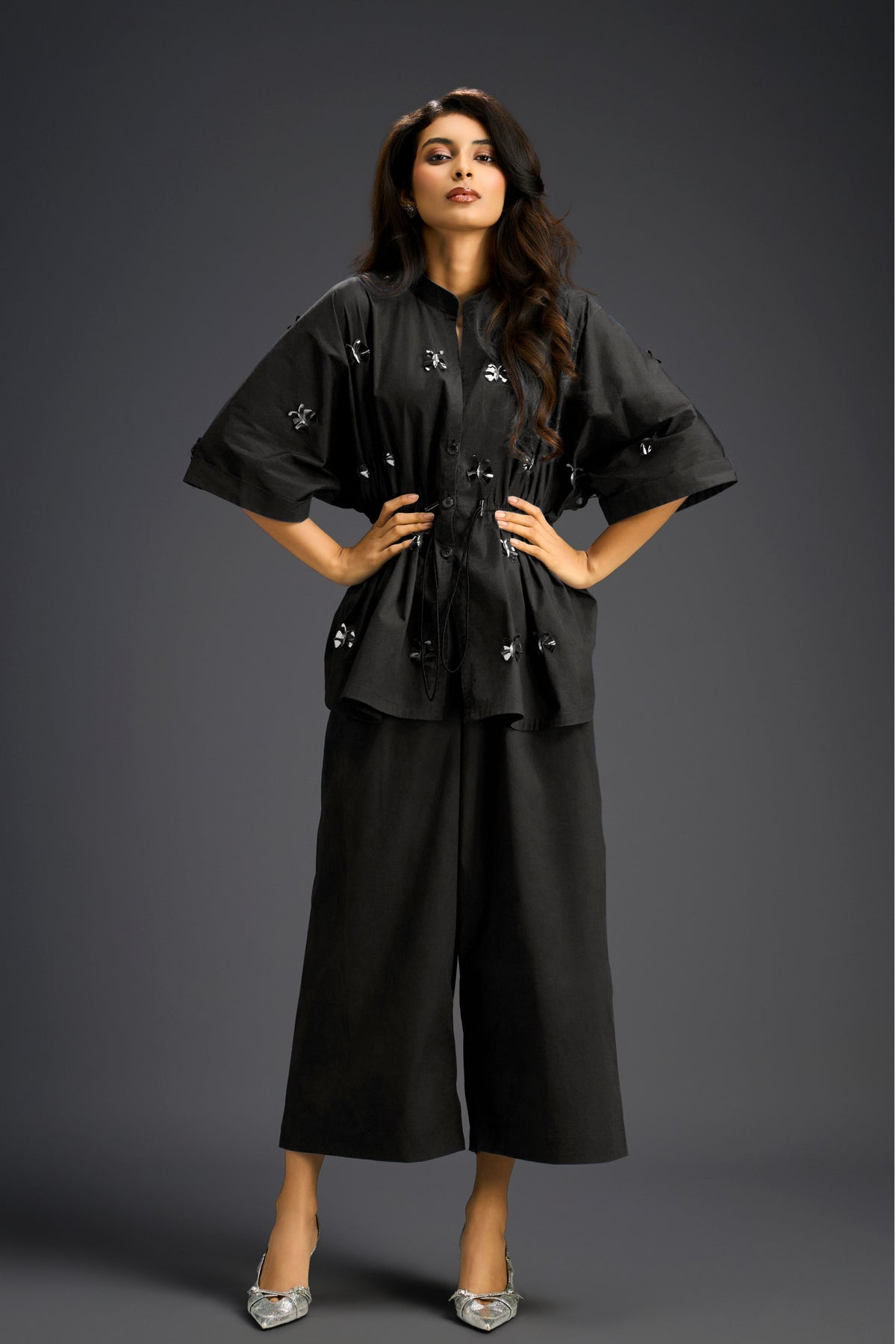 Black Cotton Co-ord Set