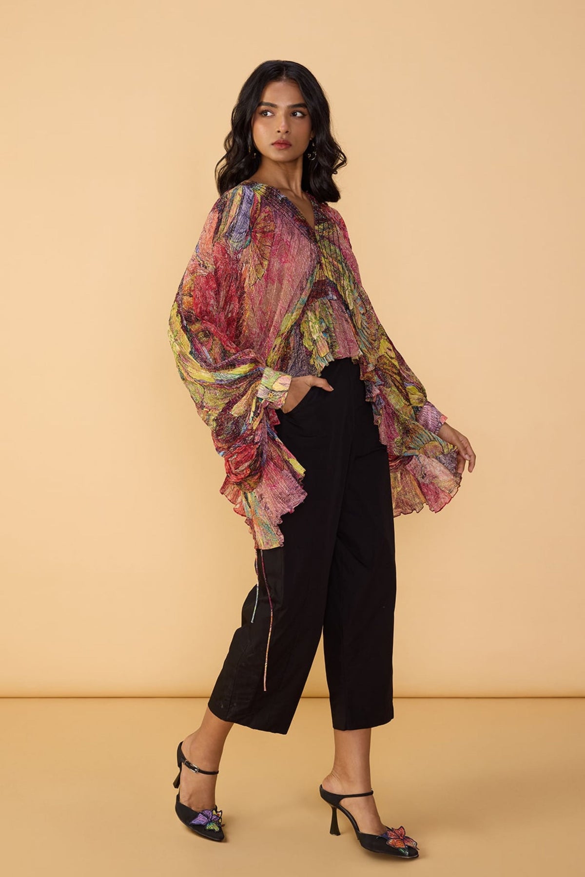 Solid Black Loly Trouser