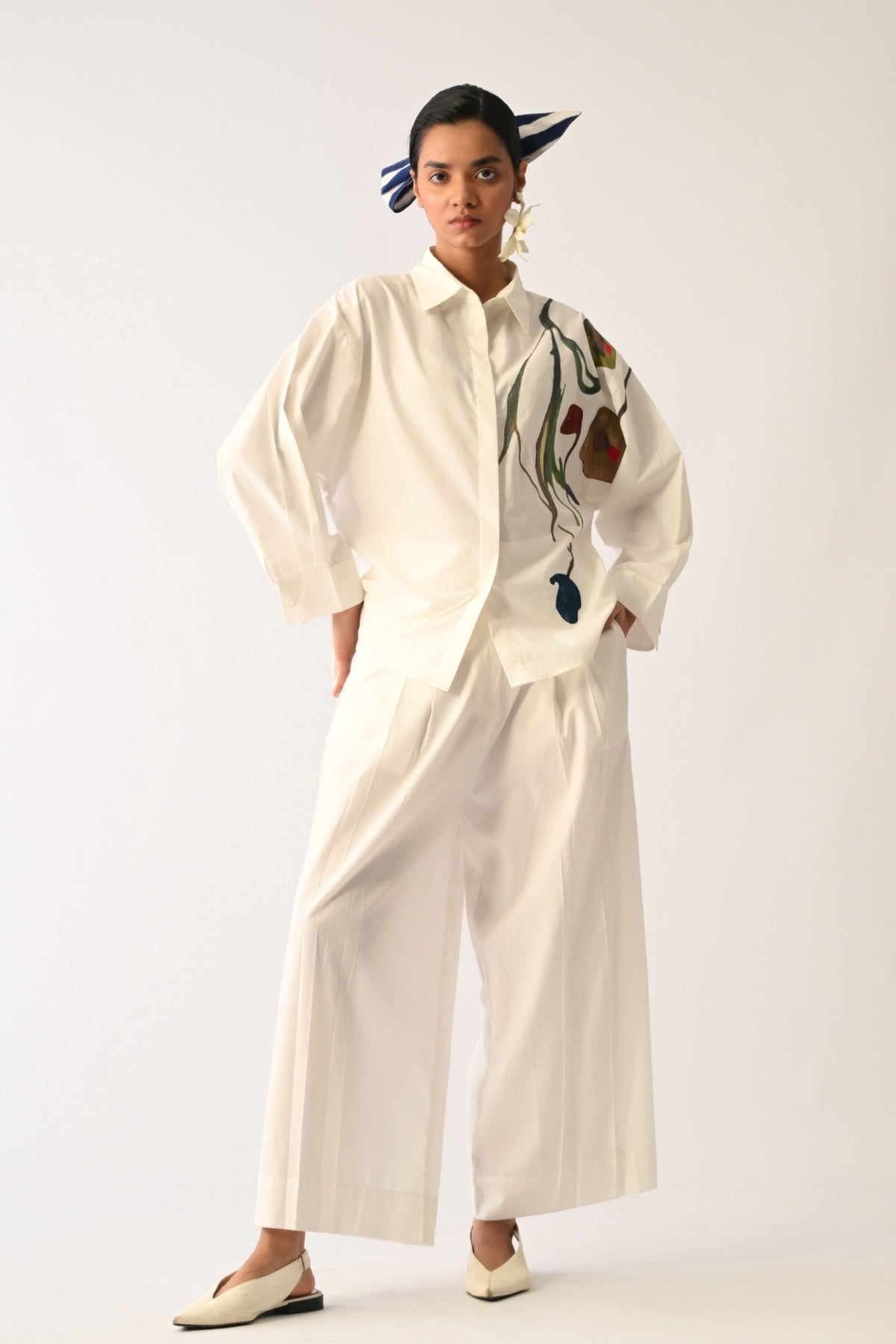 Botanica Ivory Applique Shirt Set
