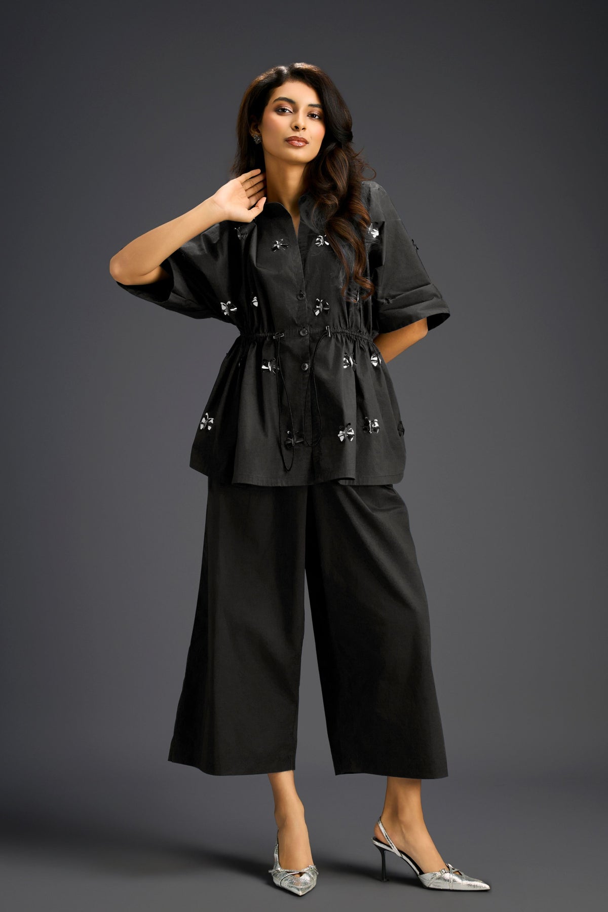 Black Cotton Co-ord Set