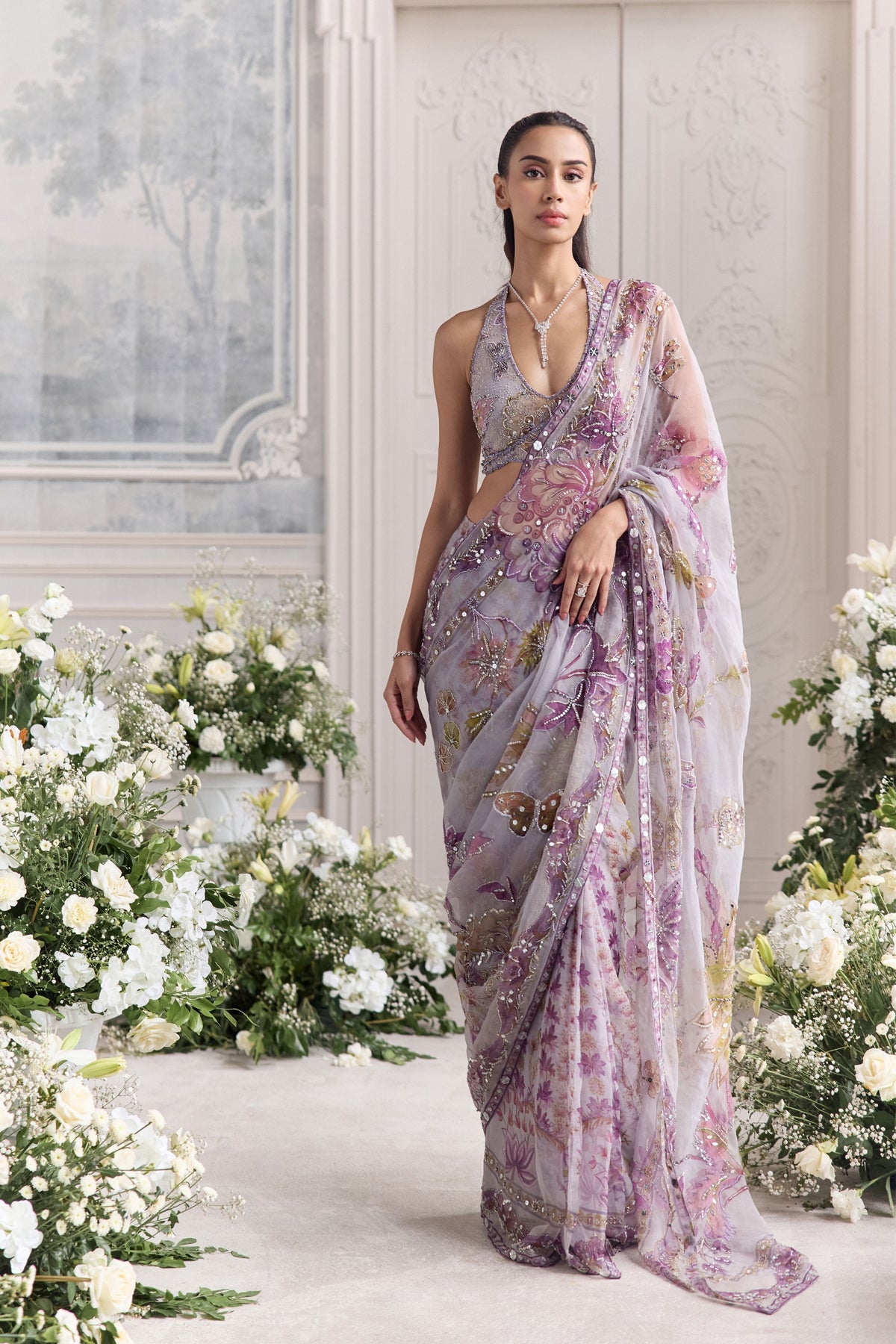 Lina Draped Saree Set