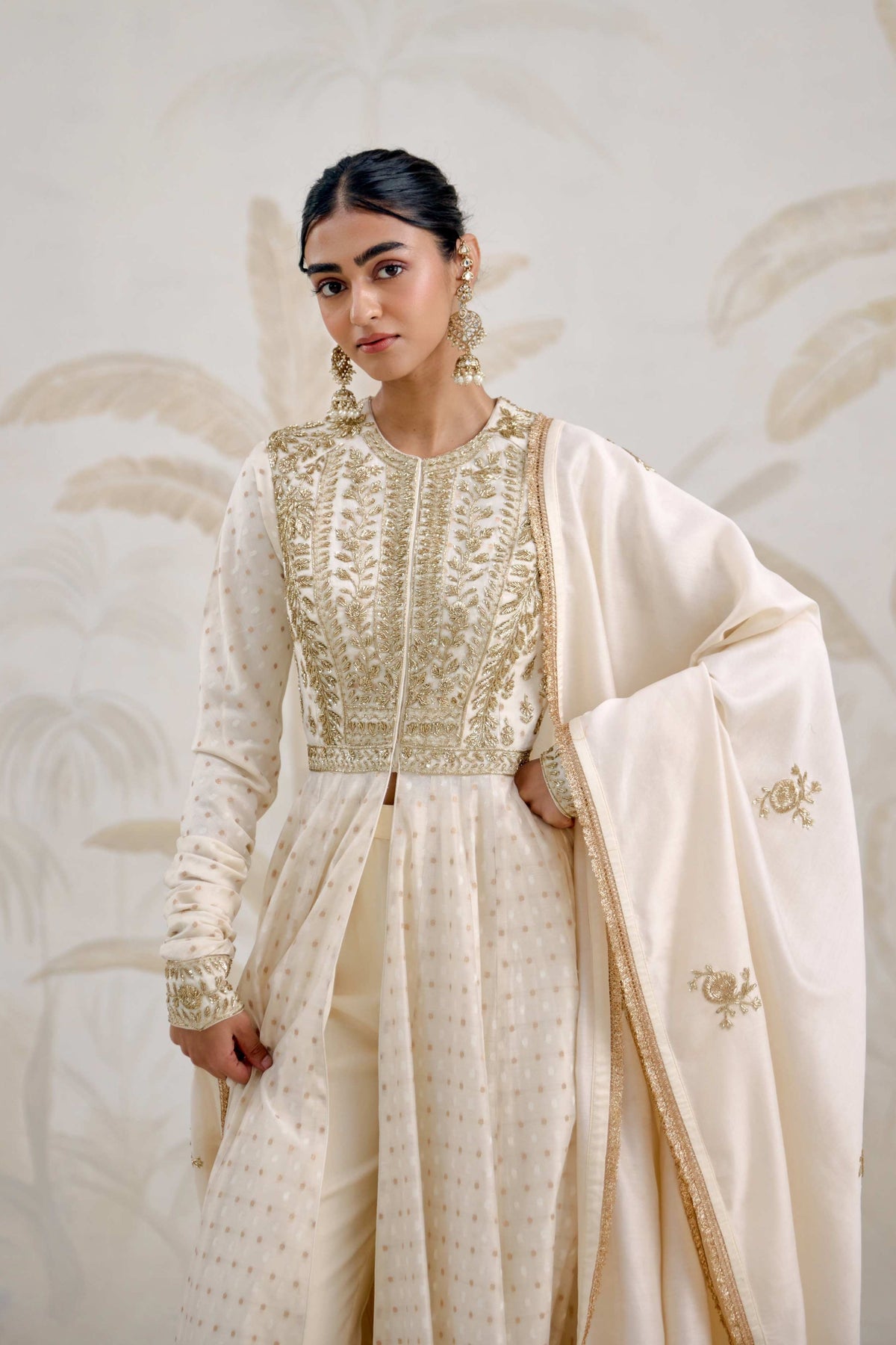 Ivory Anarkali Set