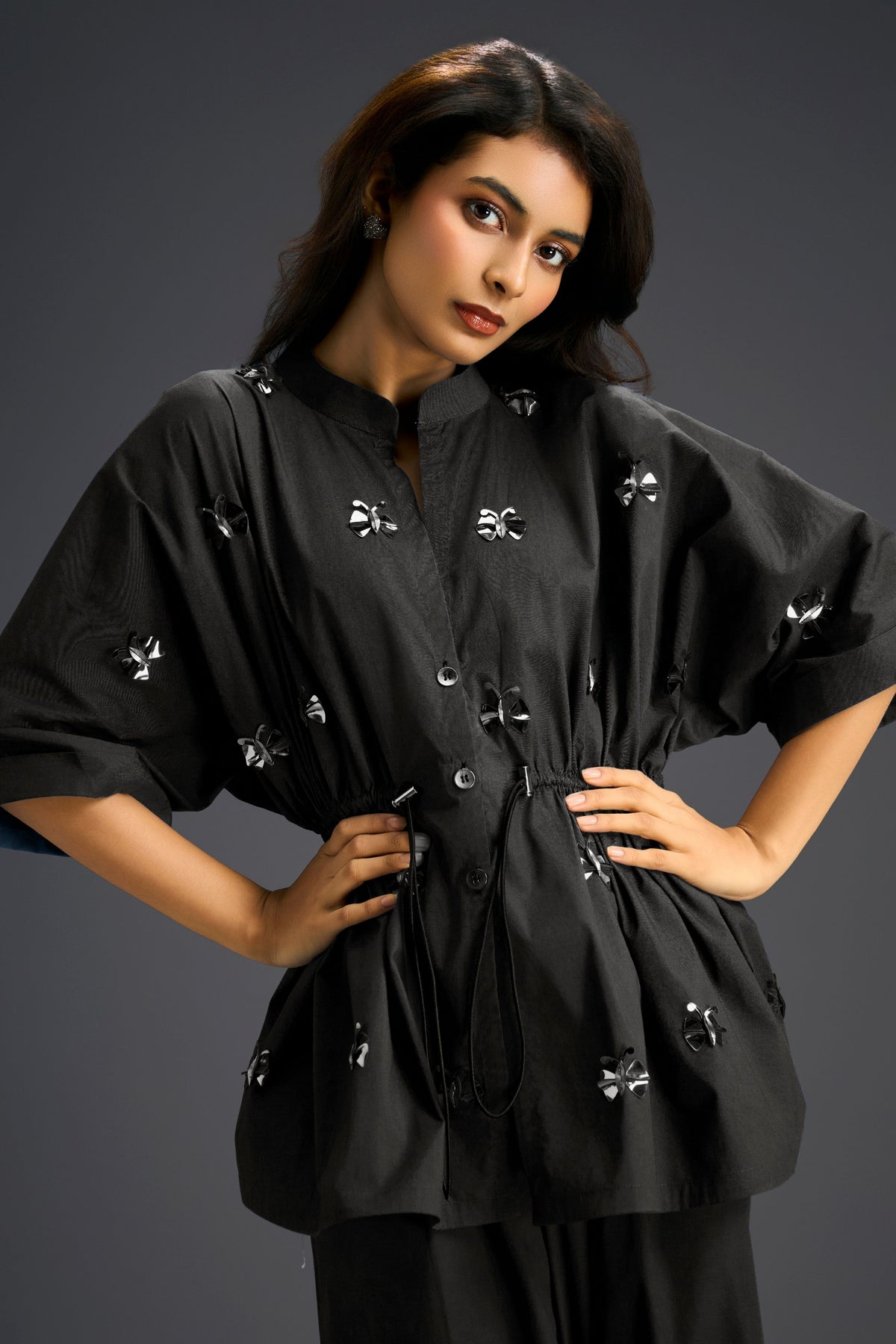 Black Cotton Co-ord Set