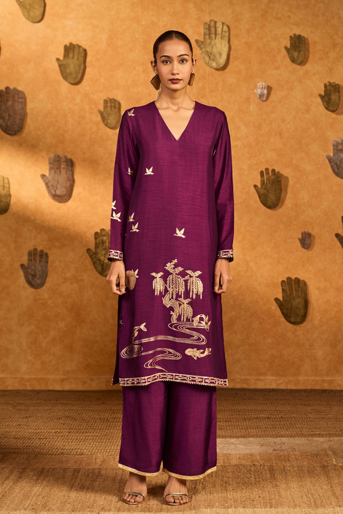 Berry Water Bloom Kurta Set