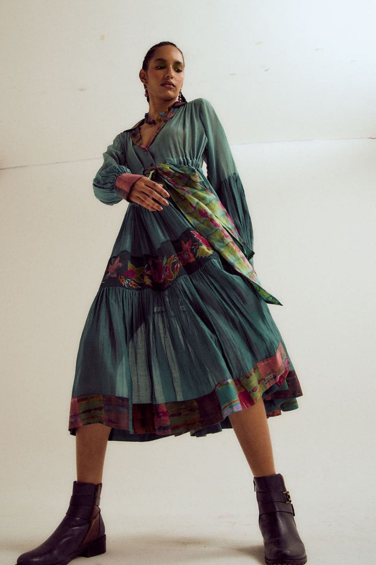 Sage Wisteria Dress