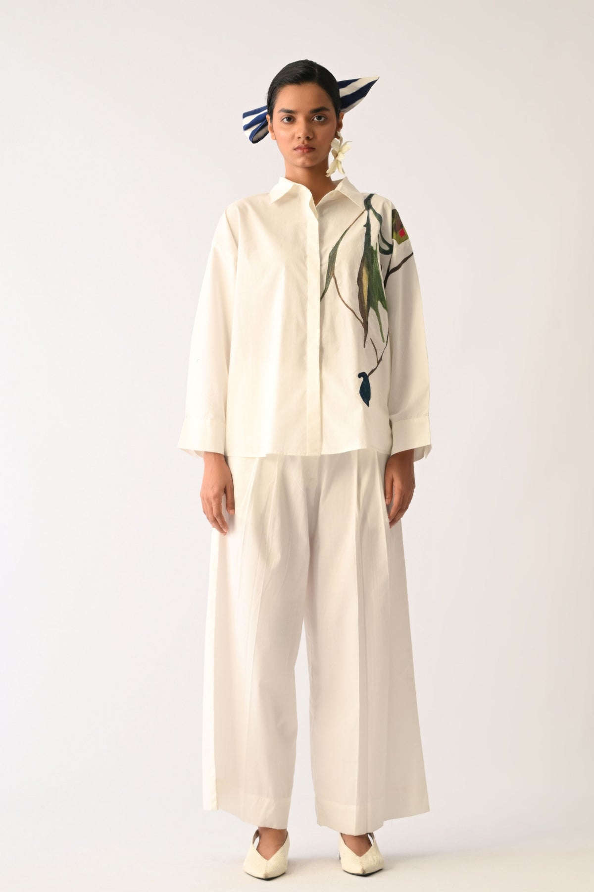 Botanica Ivory Applique Shirt Set