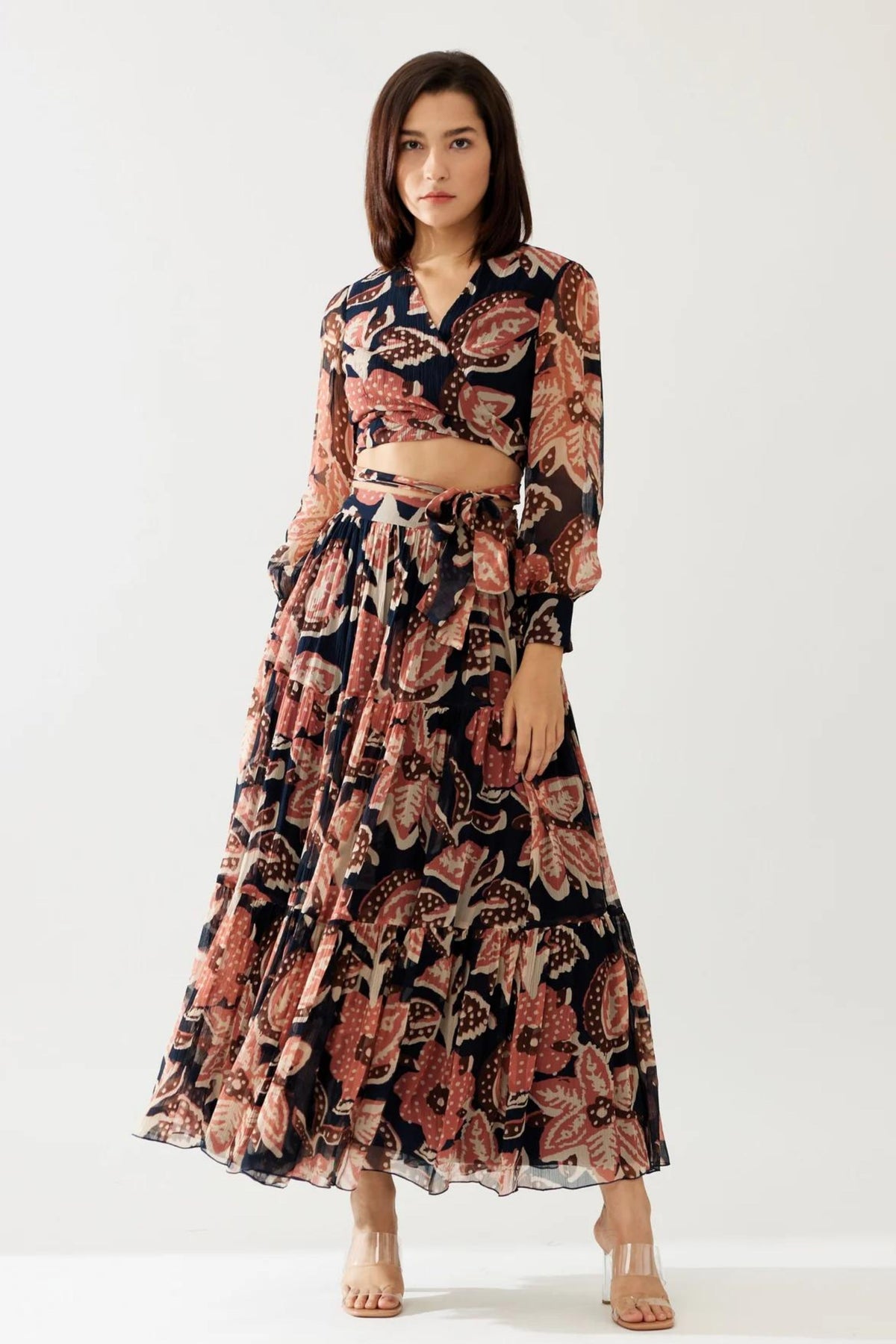 Floral Three Layer Skirt