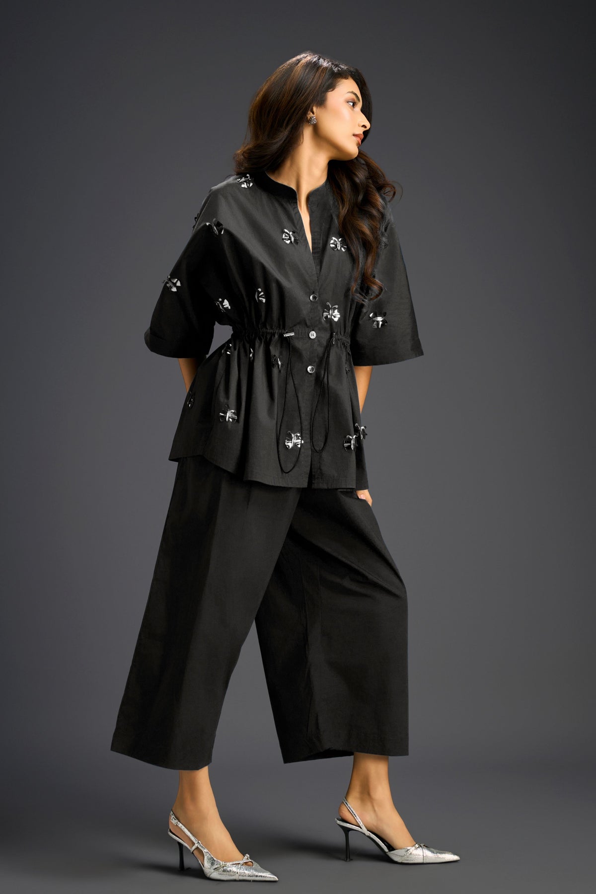Black Cotton Co-ord Set