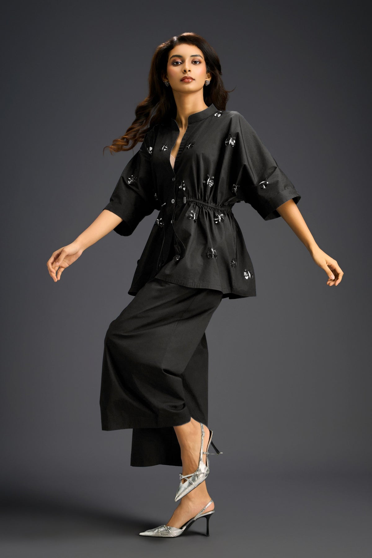 Black Cotton Co-ord Set