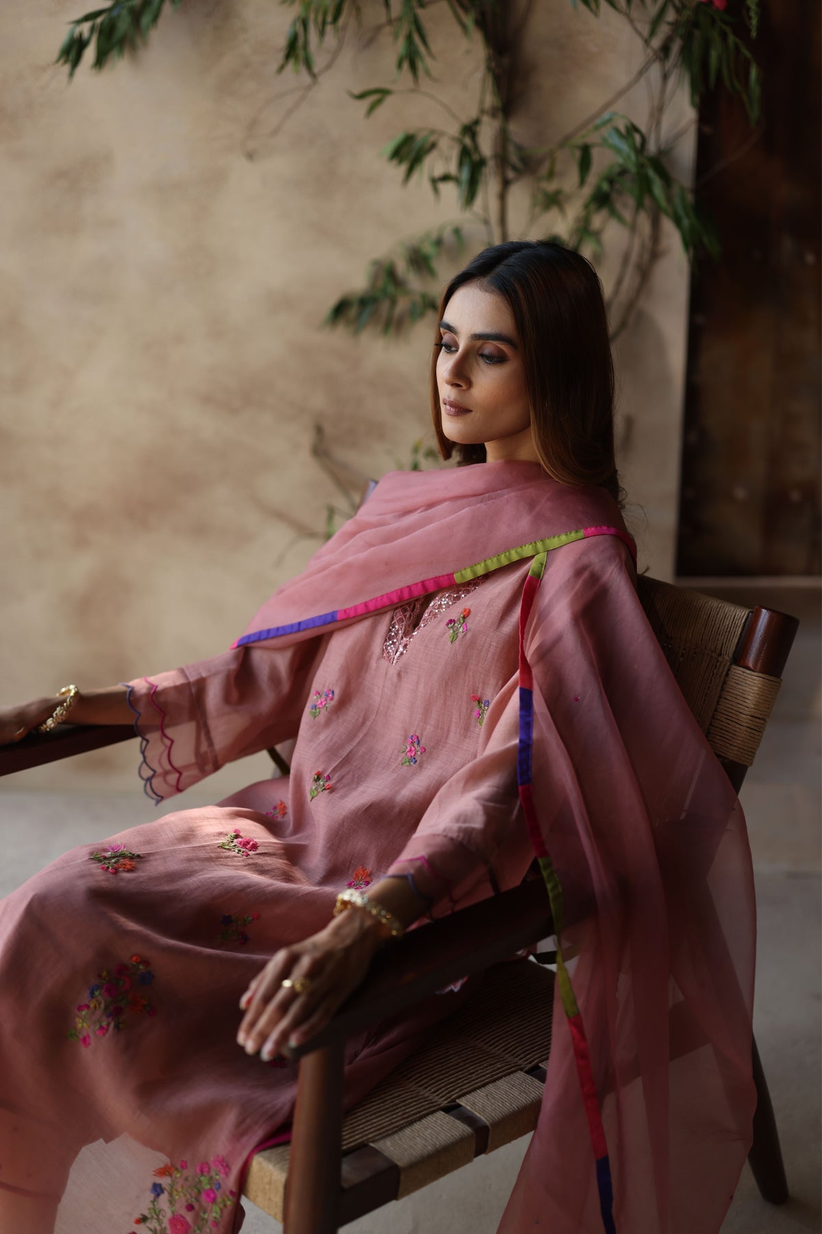 Zeya Copper Kurta Set