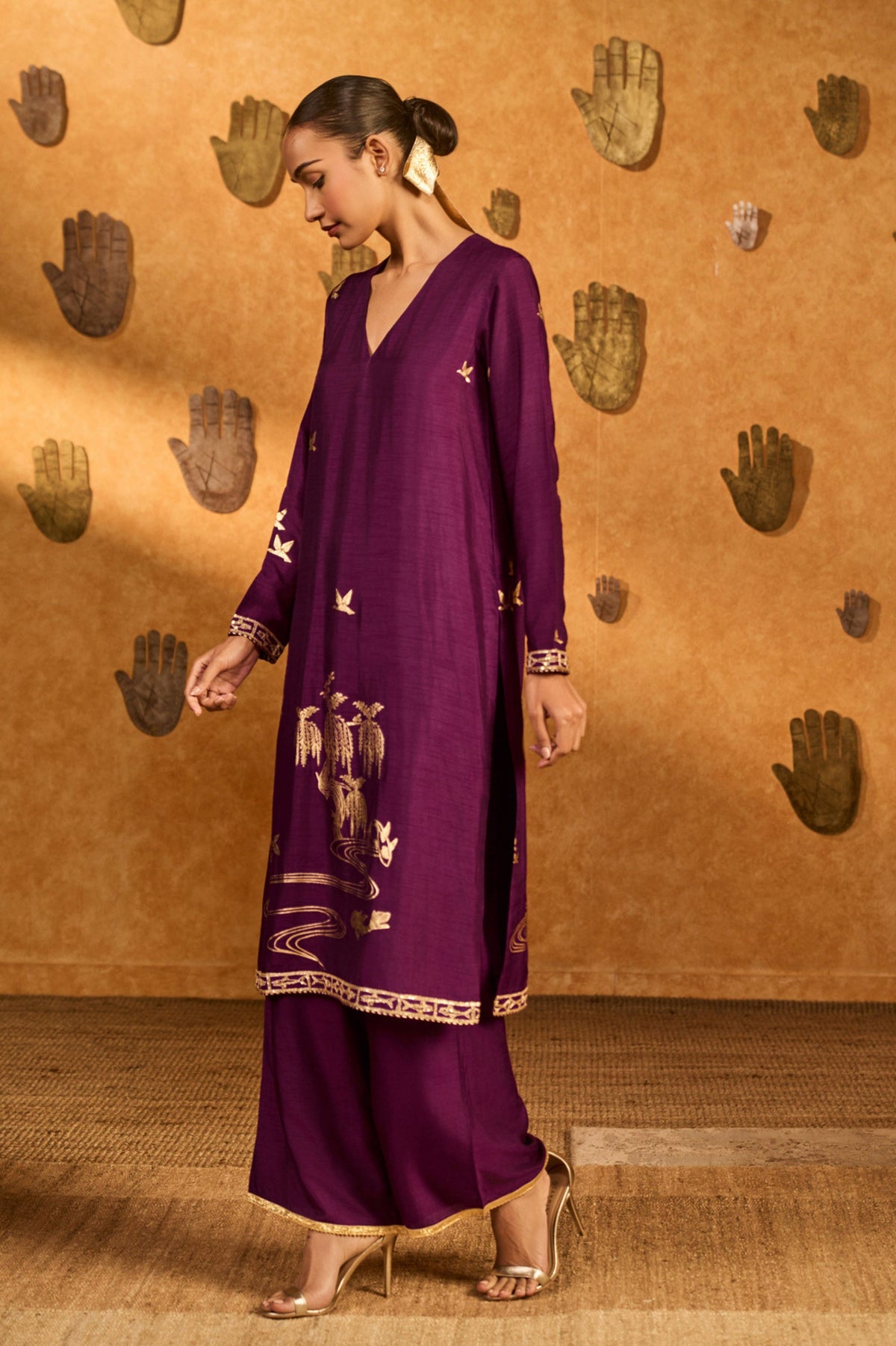 Berry Water Bloom Kurta Set