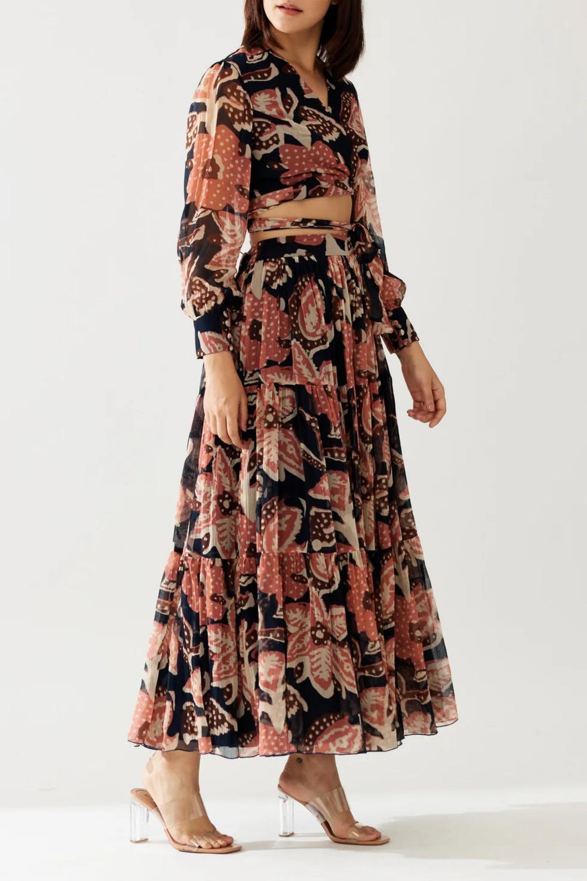 Floral Three Layer Skirt