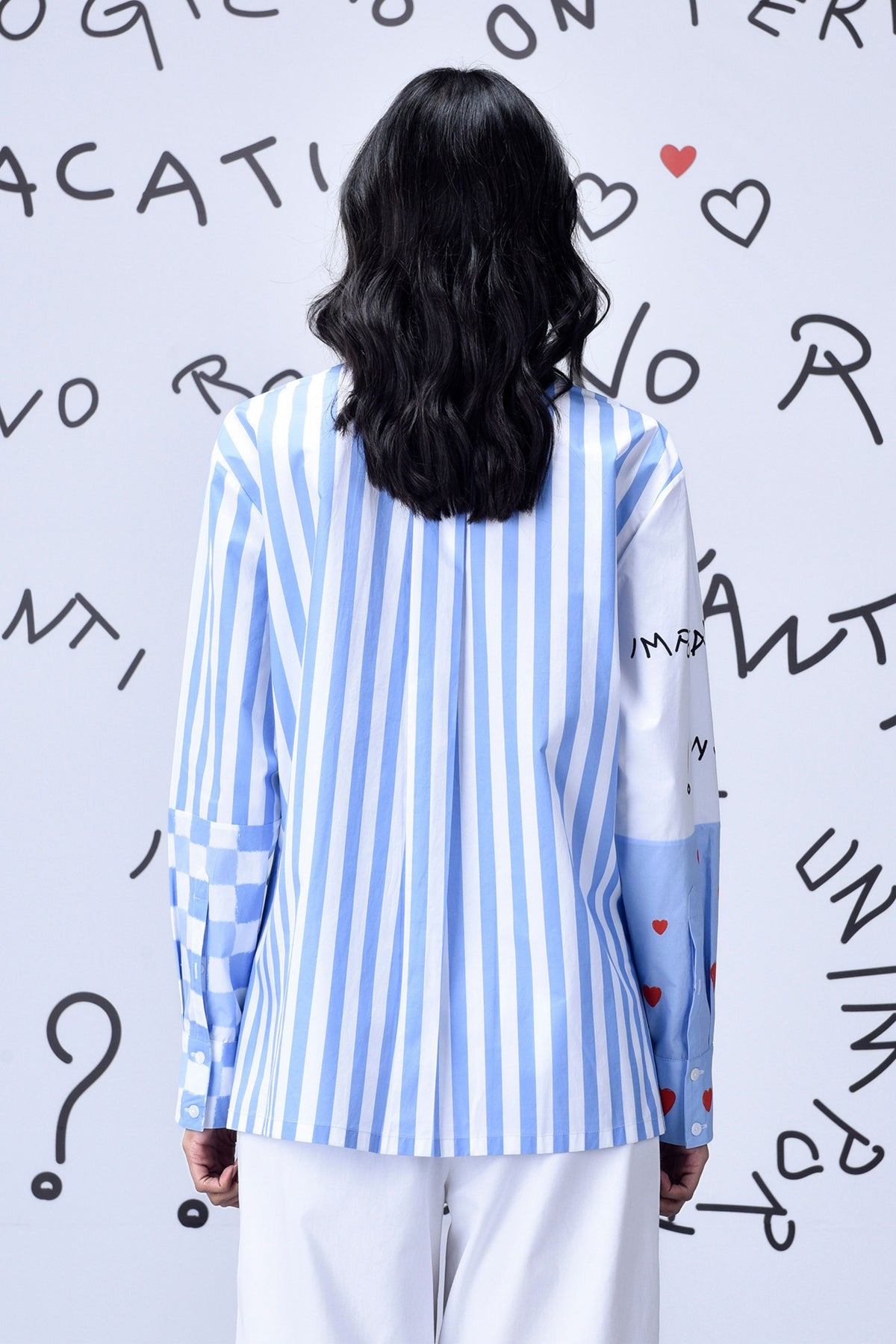 Women&#39;s Chess Board Shirt Light Blue