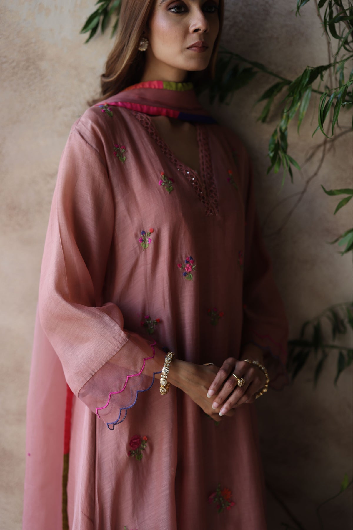 Zeya Copper Kurta Set