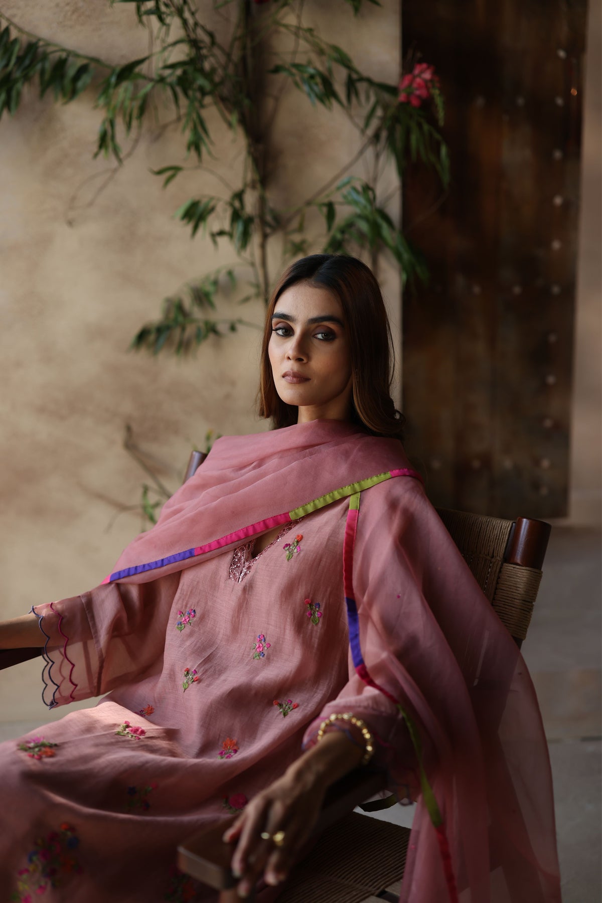 Zeya Copper Kurta Set