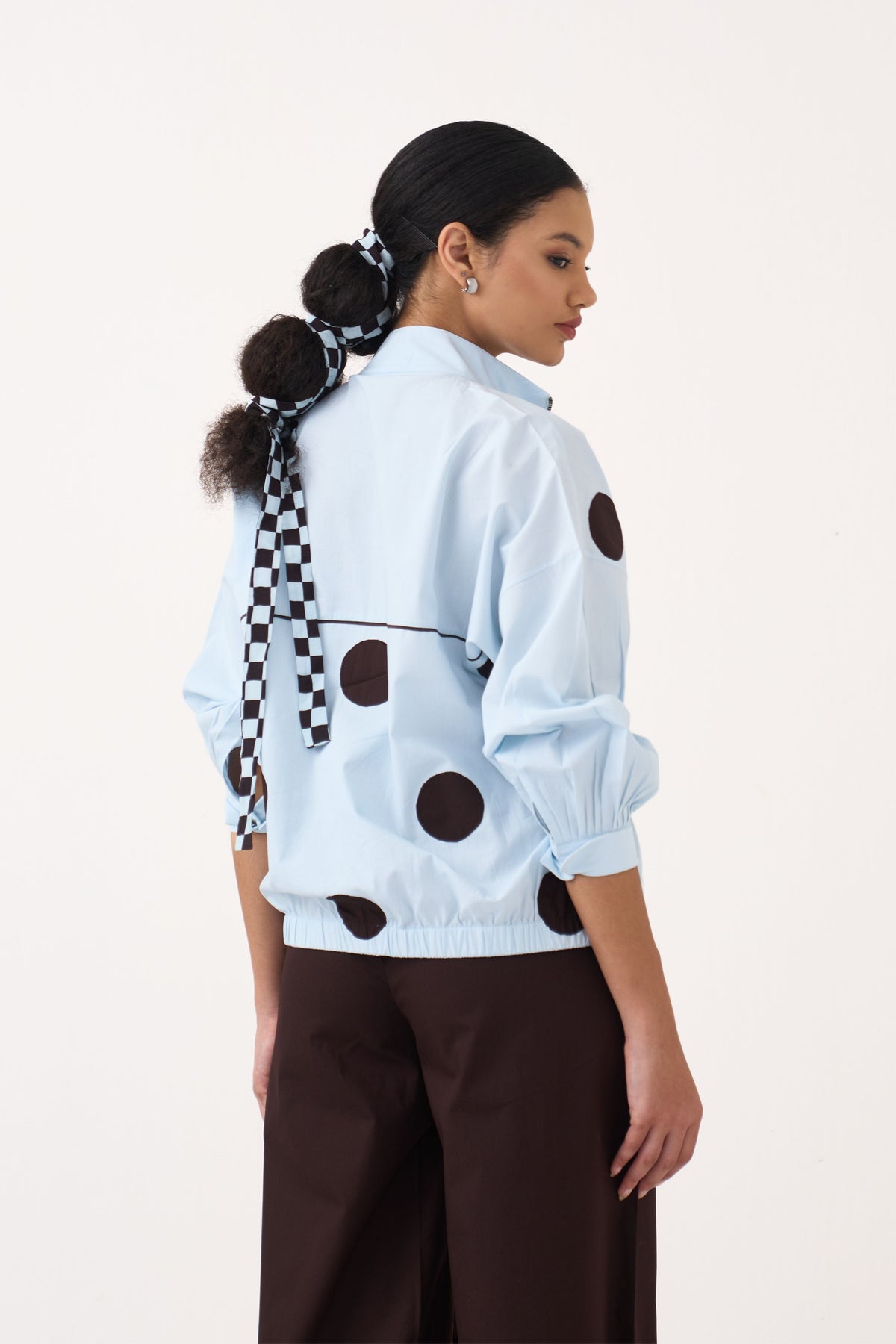 Drawstring Polka Top