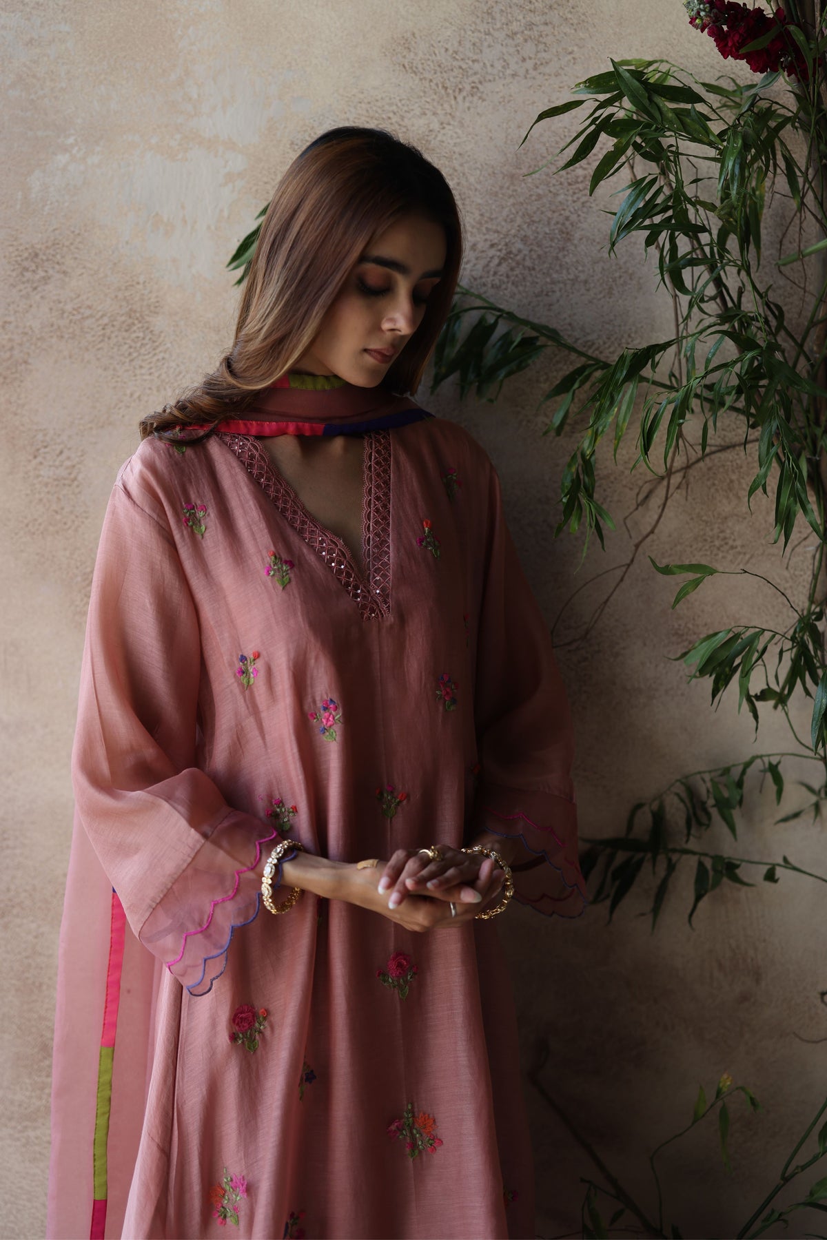 Zeya Copper Kurta Set