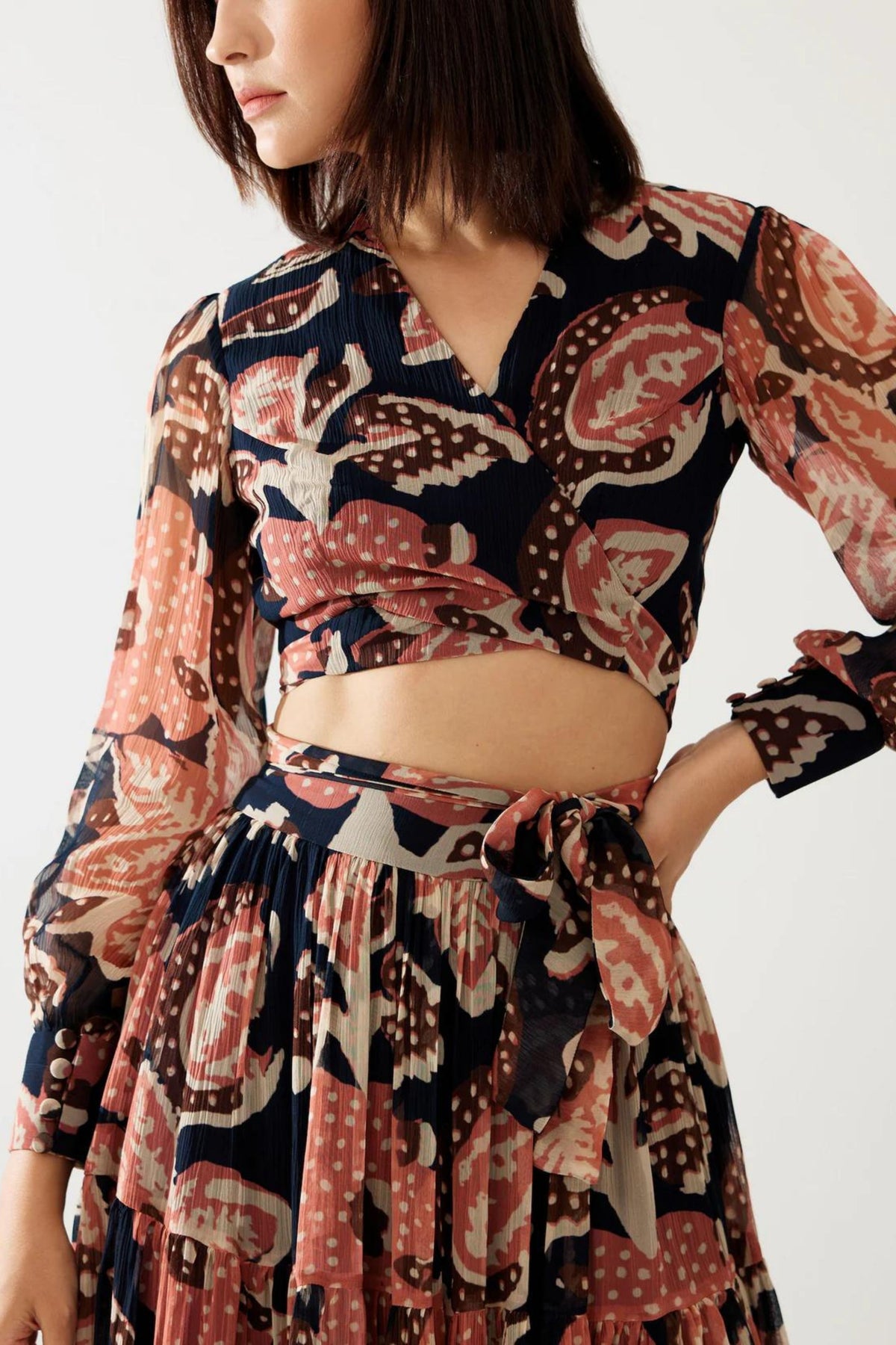 Floral Three Layer Skirt