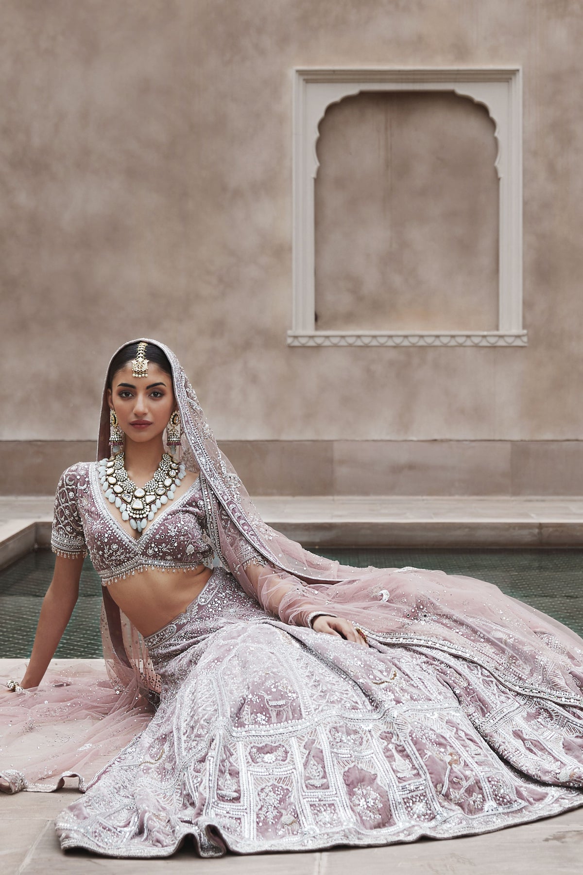 The French Rose Masai Trinity Lehenga Set