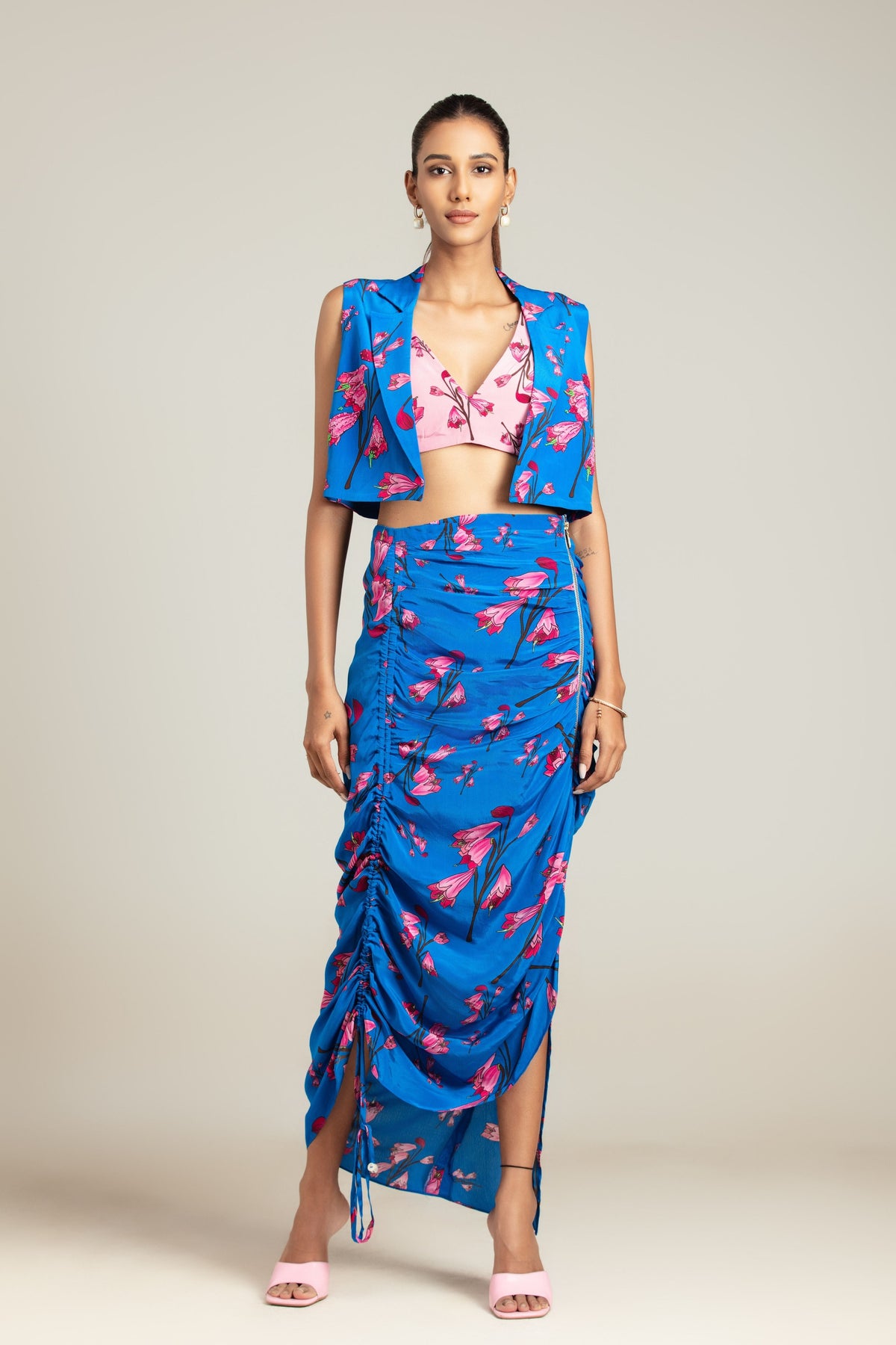 Nirvana Crop Blazer Set