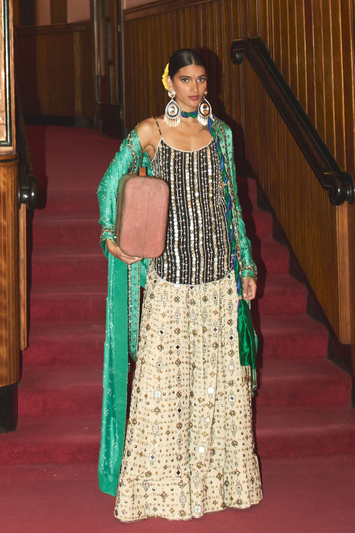 Madhubala Ivory Turquoise Lehenga Set