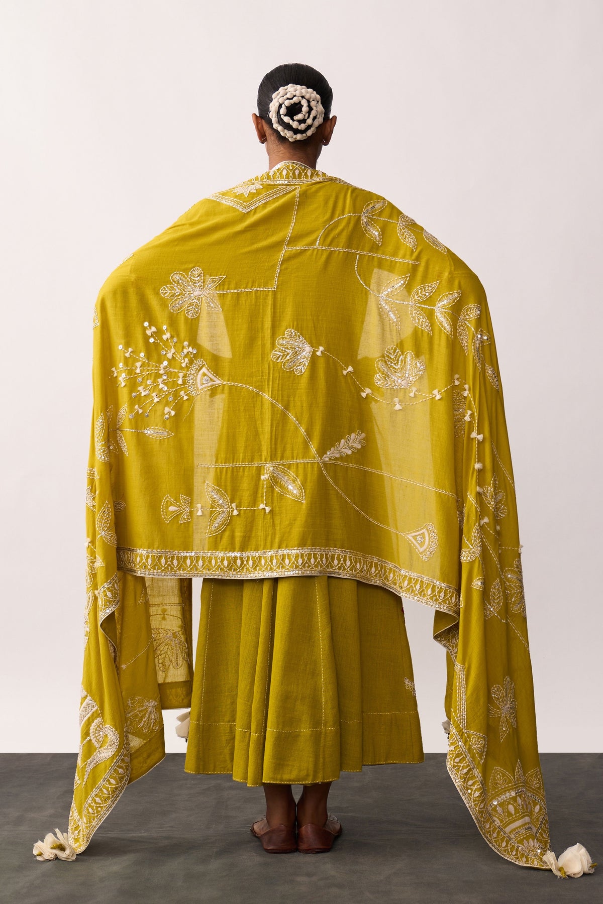 Rani Laxmi Yellow Dupatta