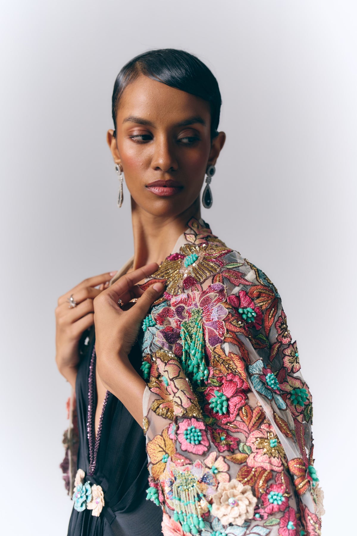 Twilight Blossom Jacket Gown