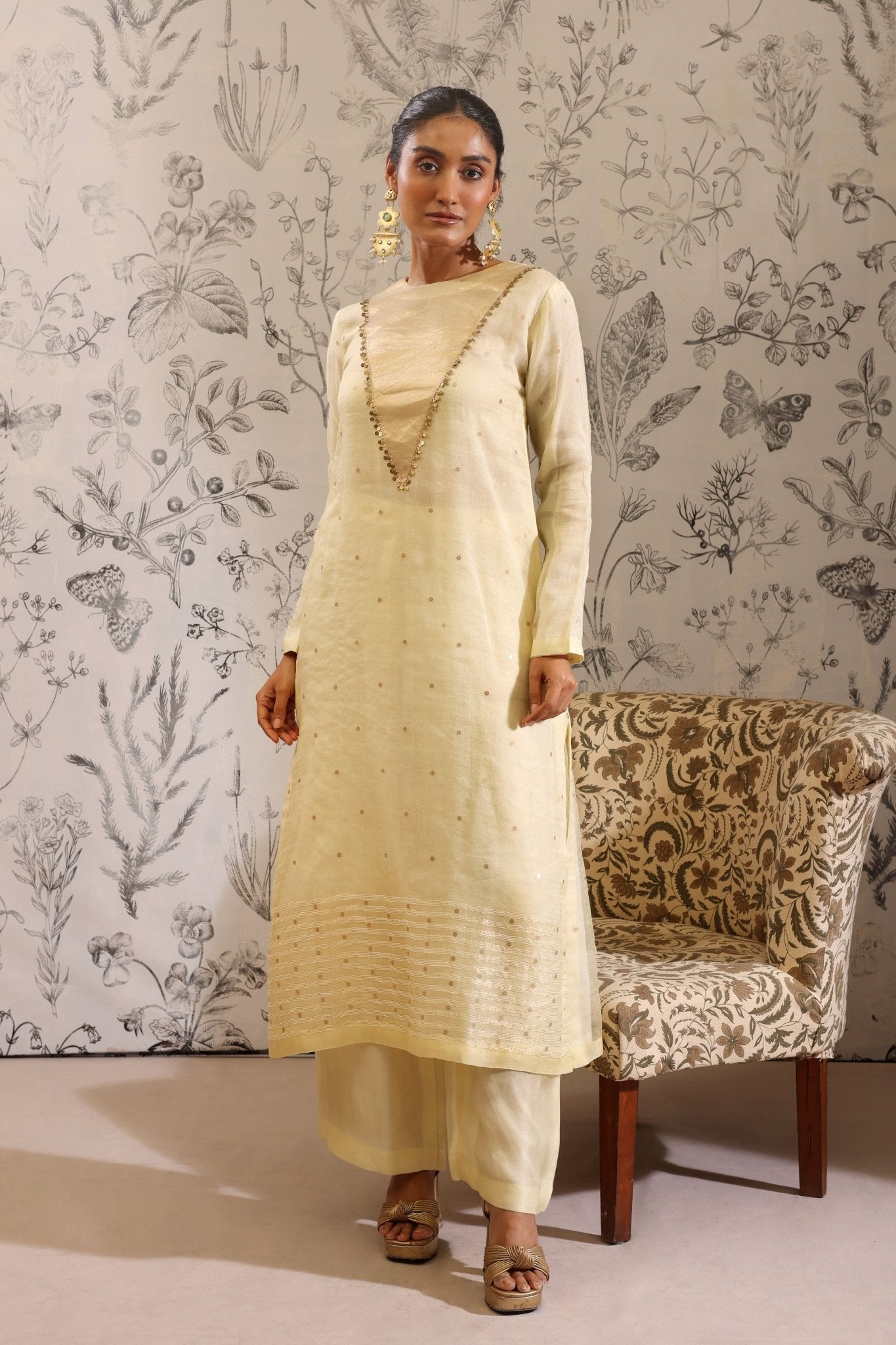 Sukanda Yellow Kurta Set - Taisha - Elahe