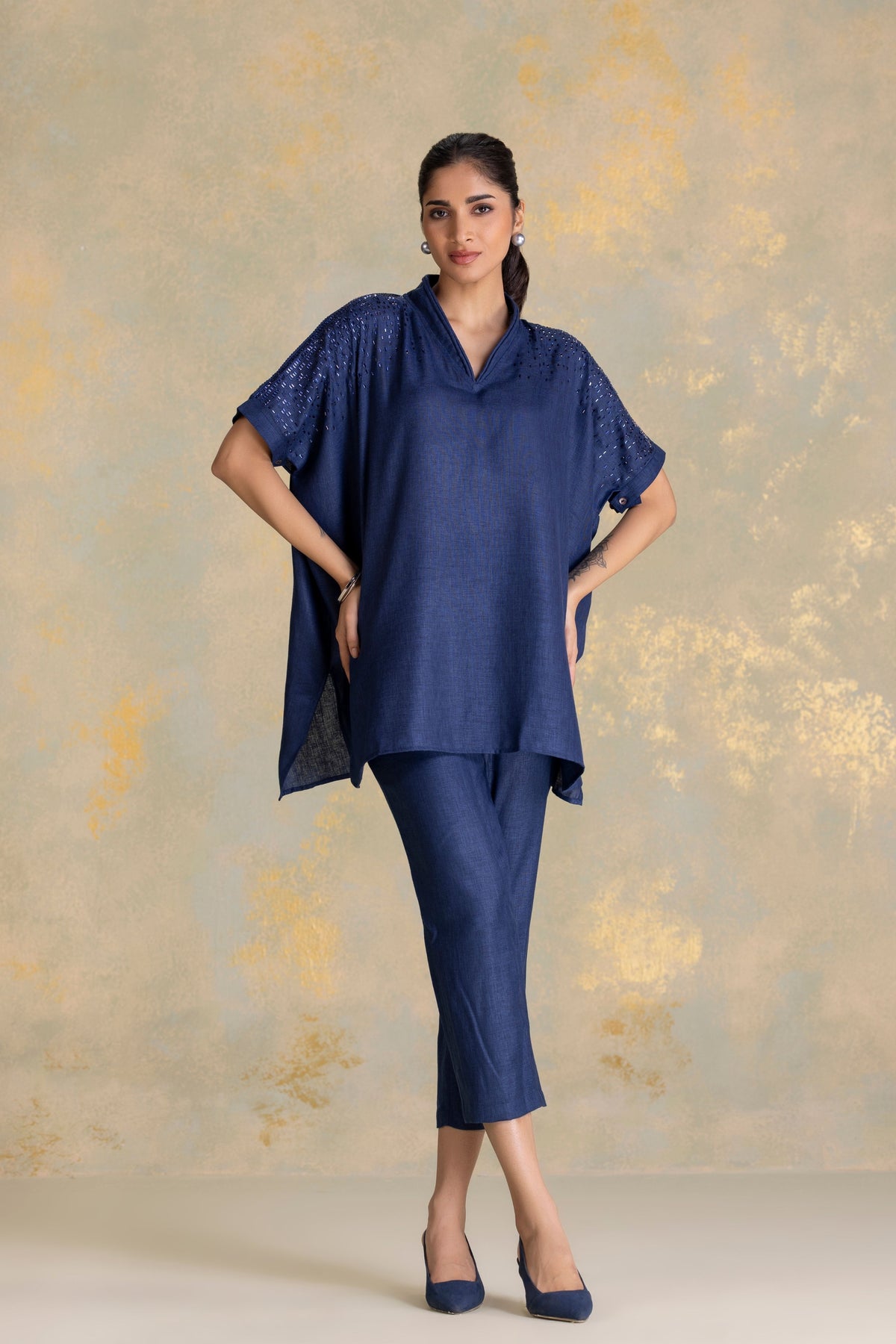 Navy Rain Square Co-ord Set