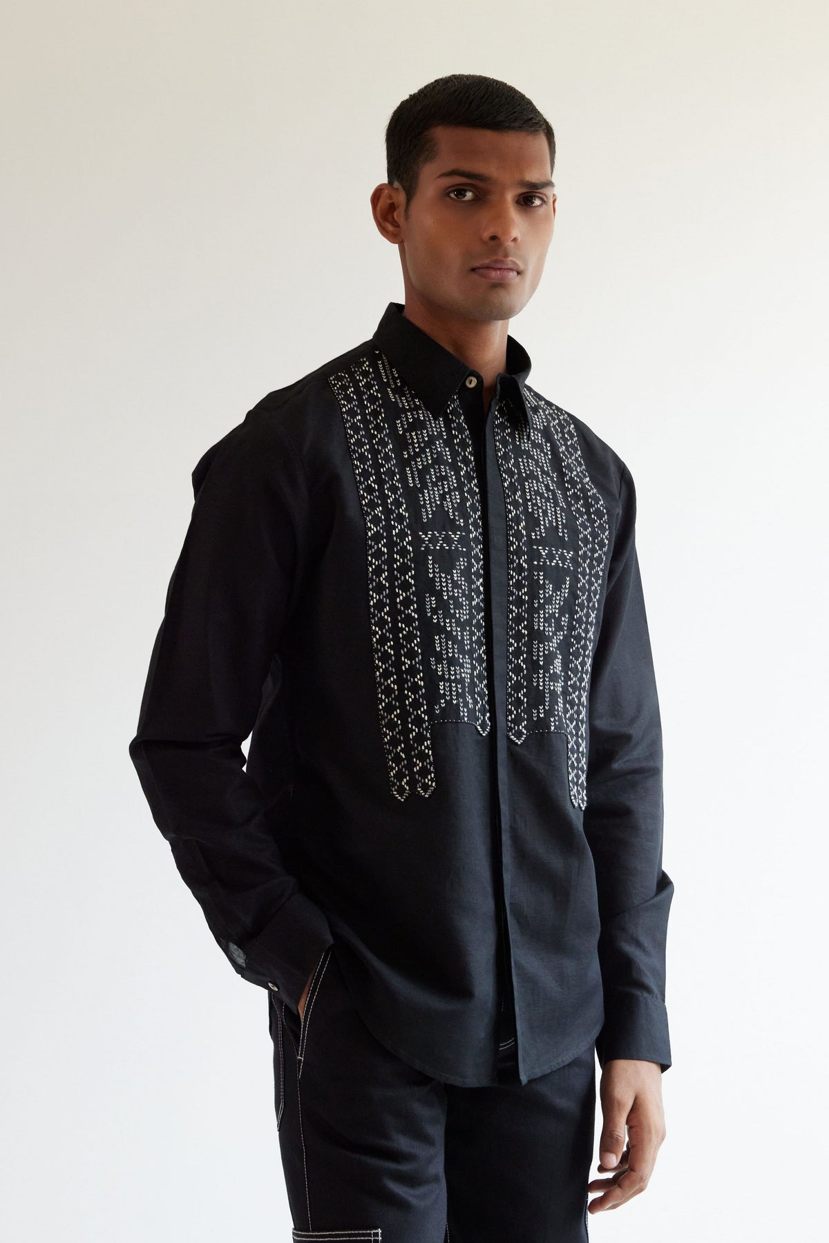 Assymetric Yoke Shirt