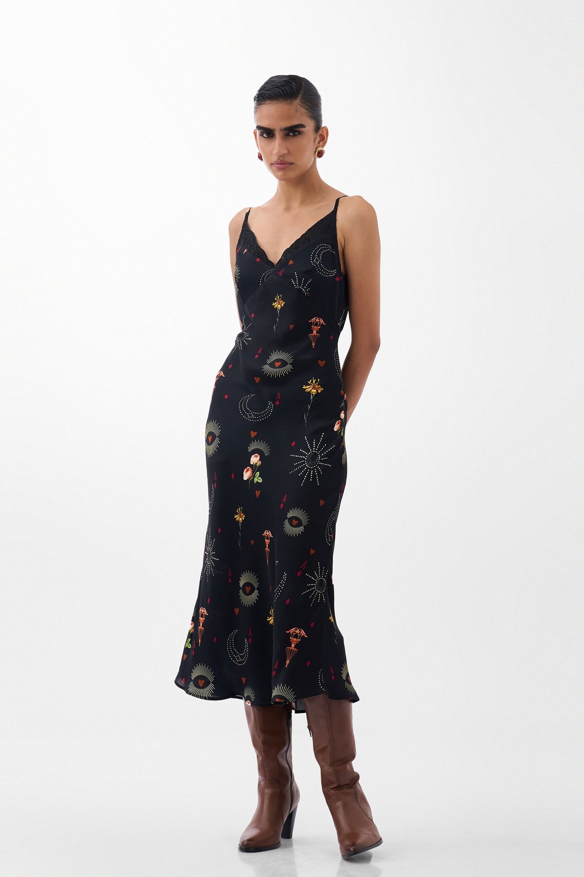 Liza Midi Postcards Petals Dress