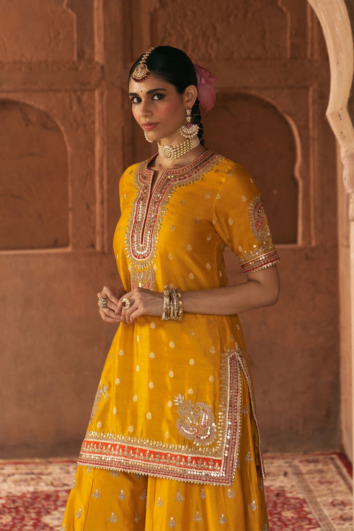 Areesha Mustard Sharar Set