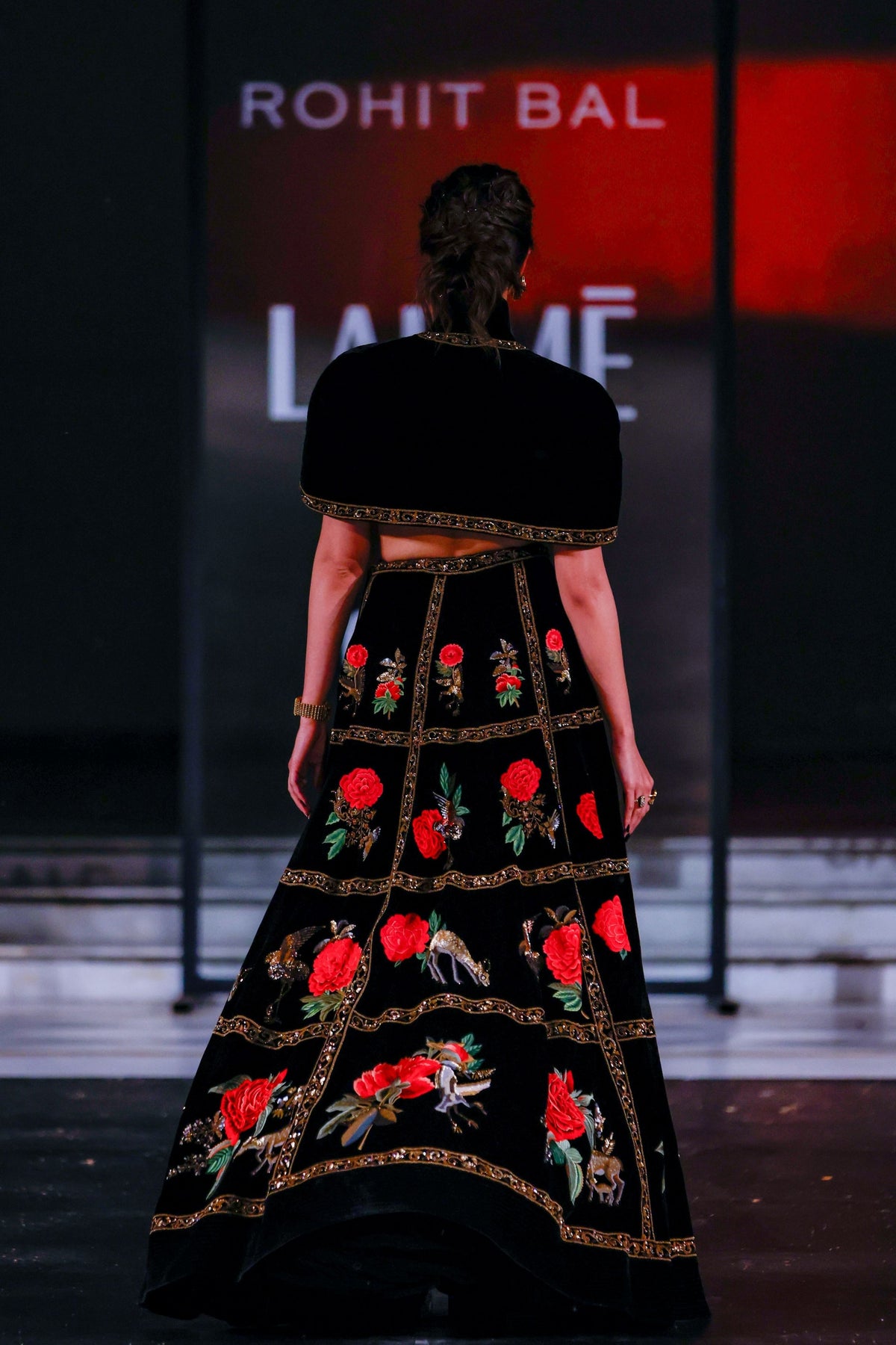Embroidered Velvet Lehenga Set