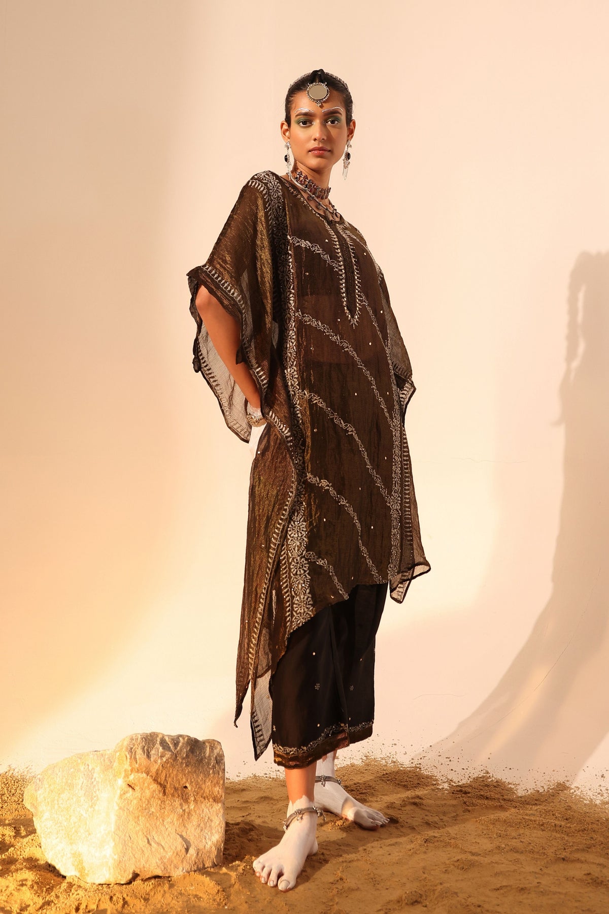 Brown Kaftan Set