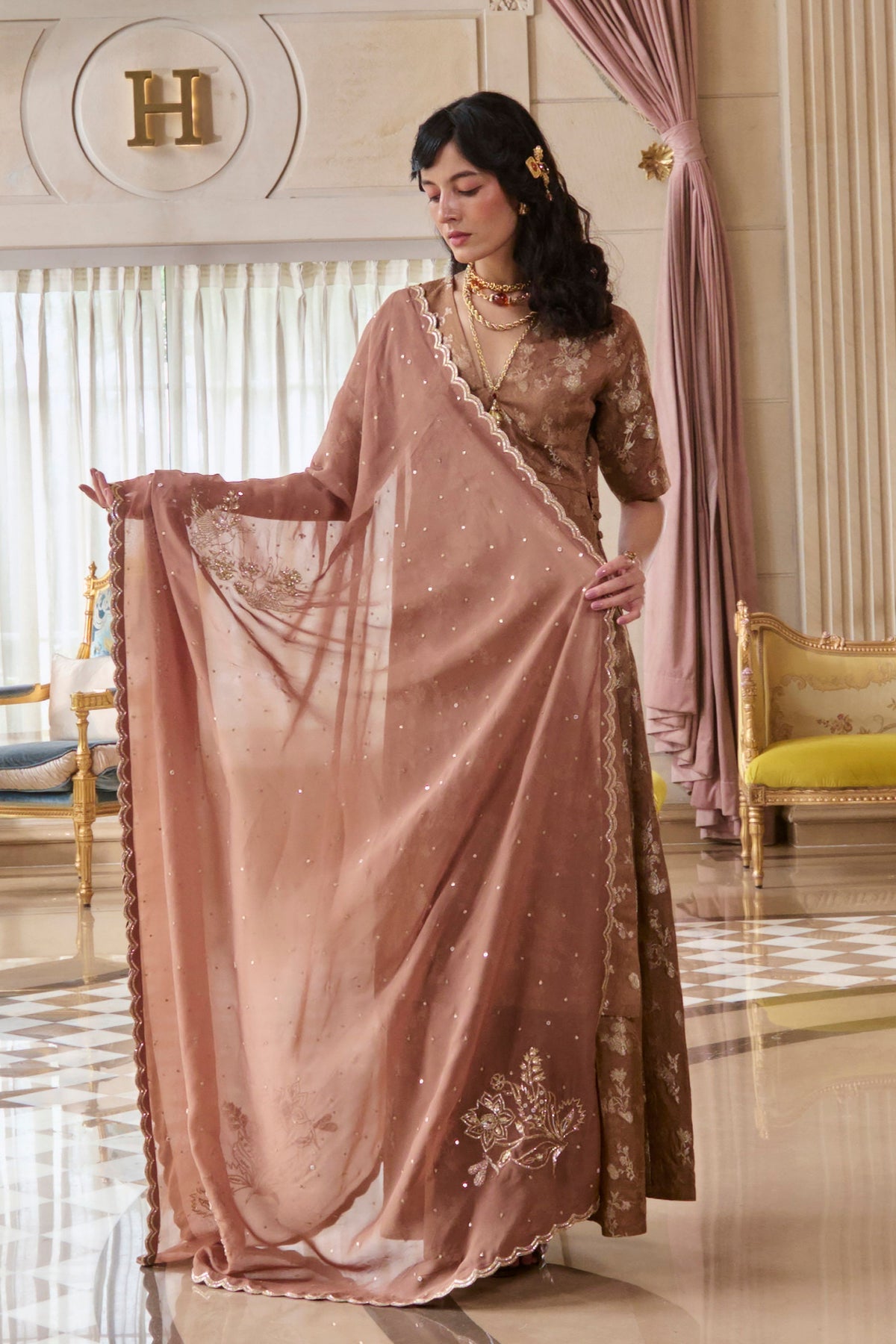 Chiara Mocha Kurta Set