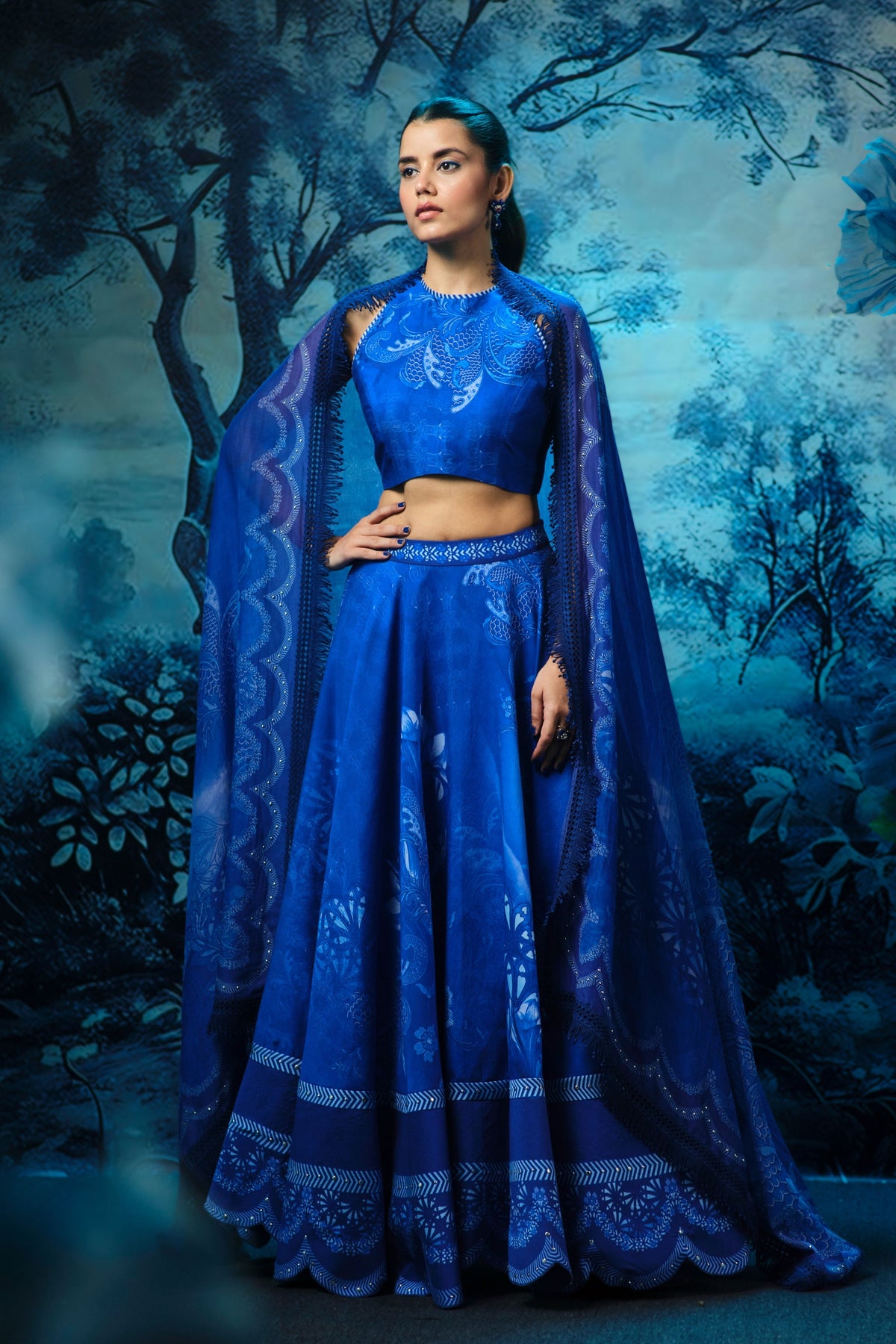 Indigo Lehenga Set