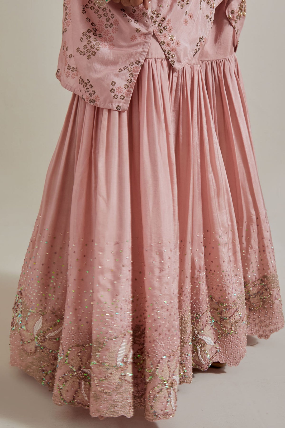 Blush Glimmer Kaftan Set