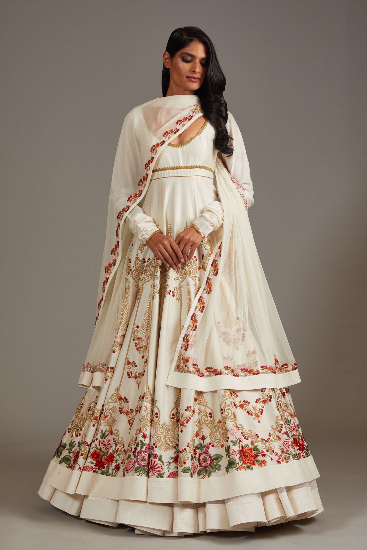 Embroidered Anarkali Set