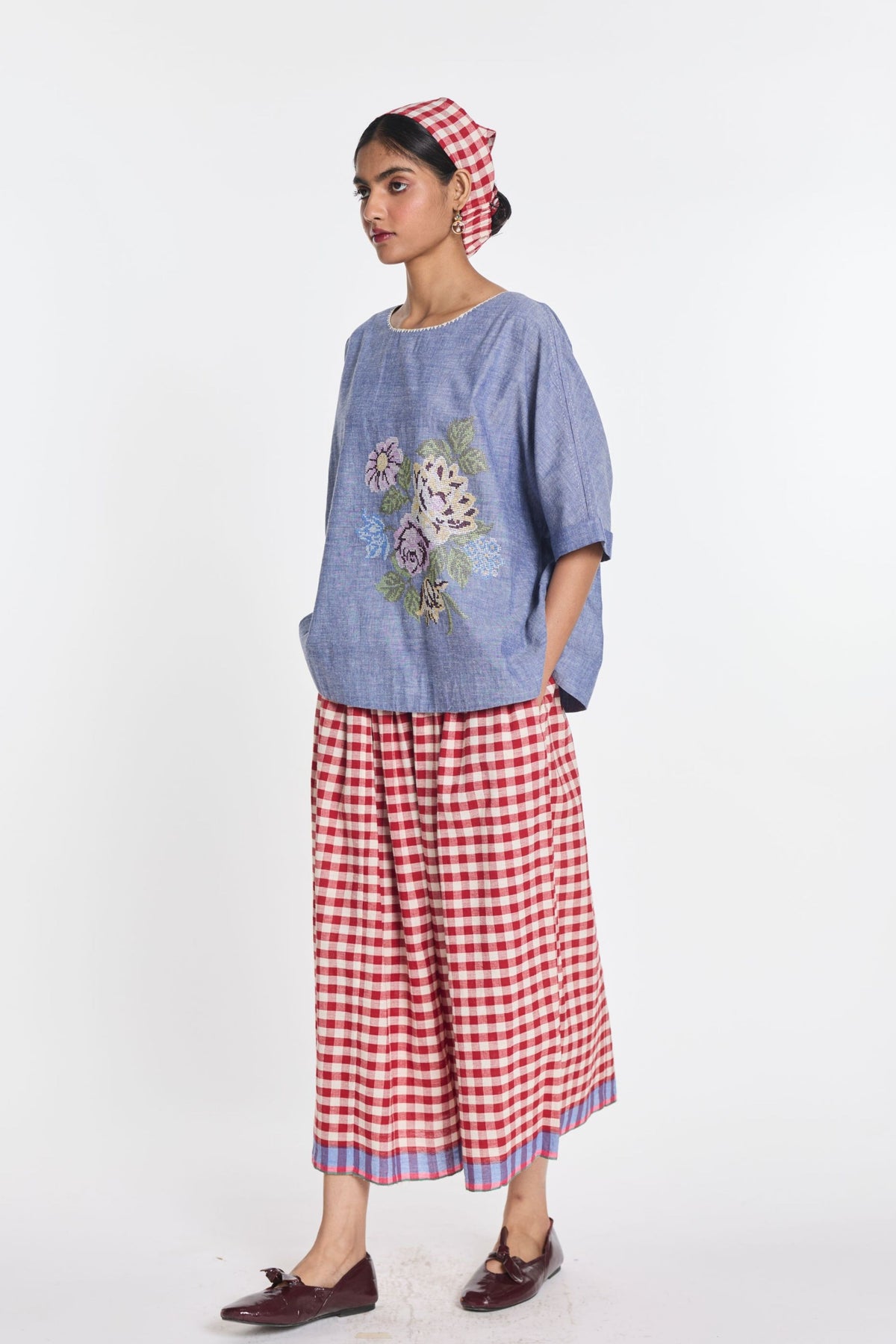 Pearl Embroidered Top