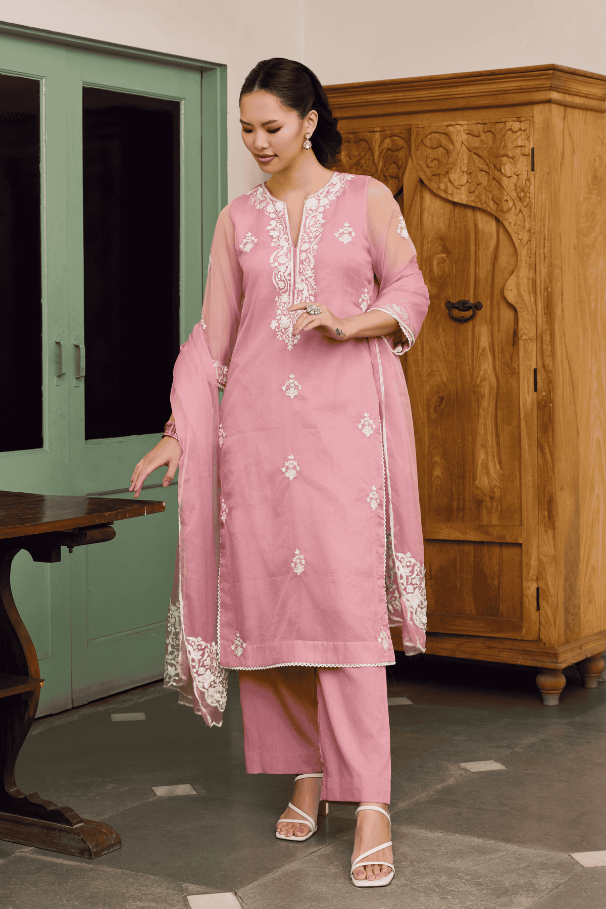 Organza Kurta Set