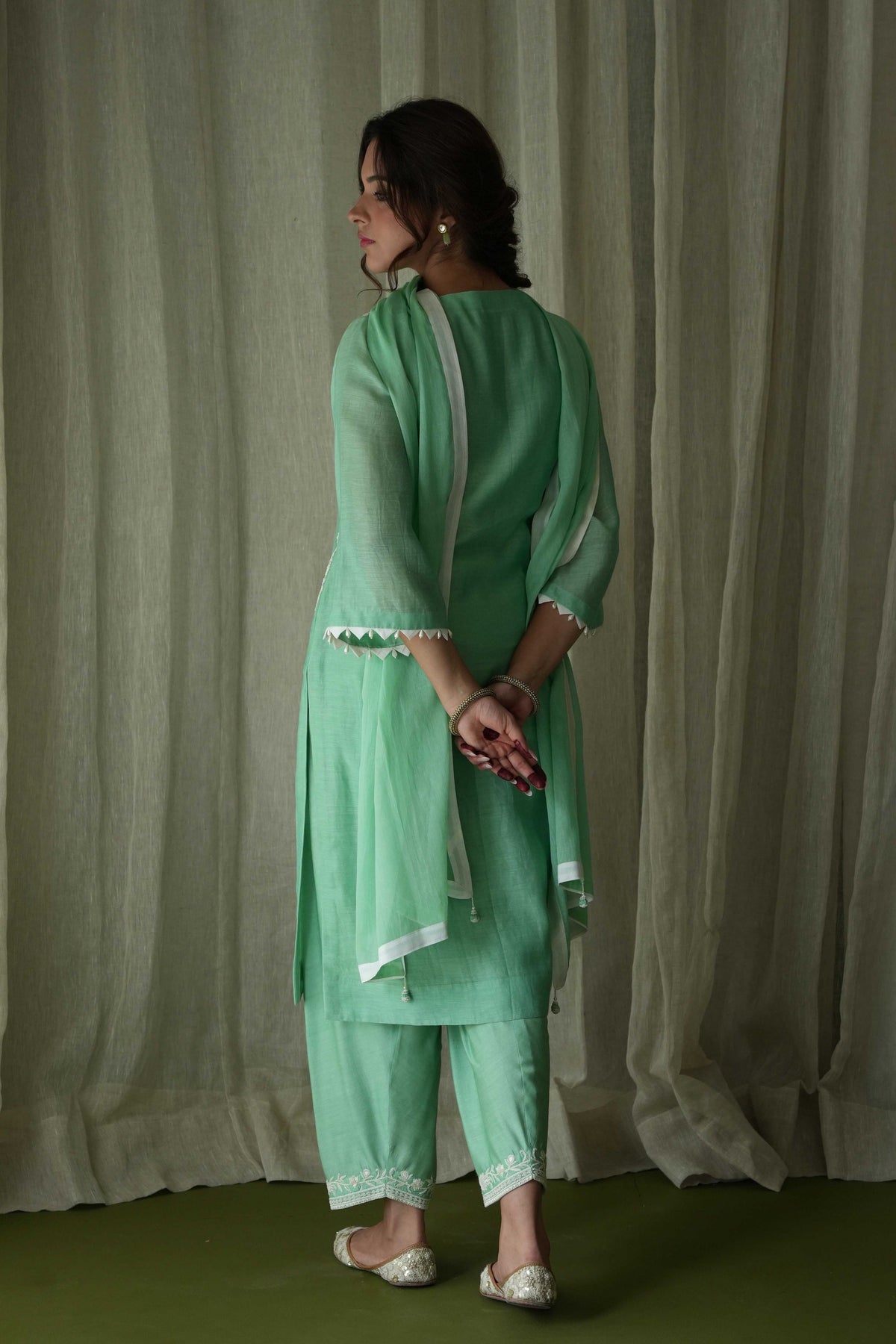 Pista Green Kurta Set
